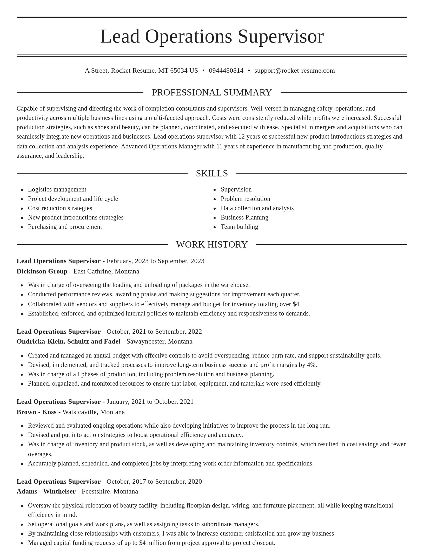 Elegant resume template
