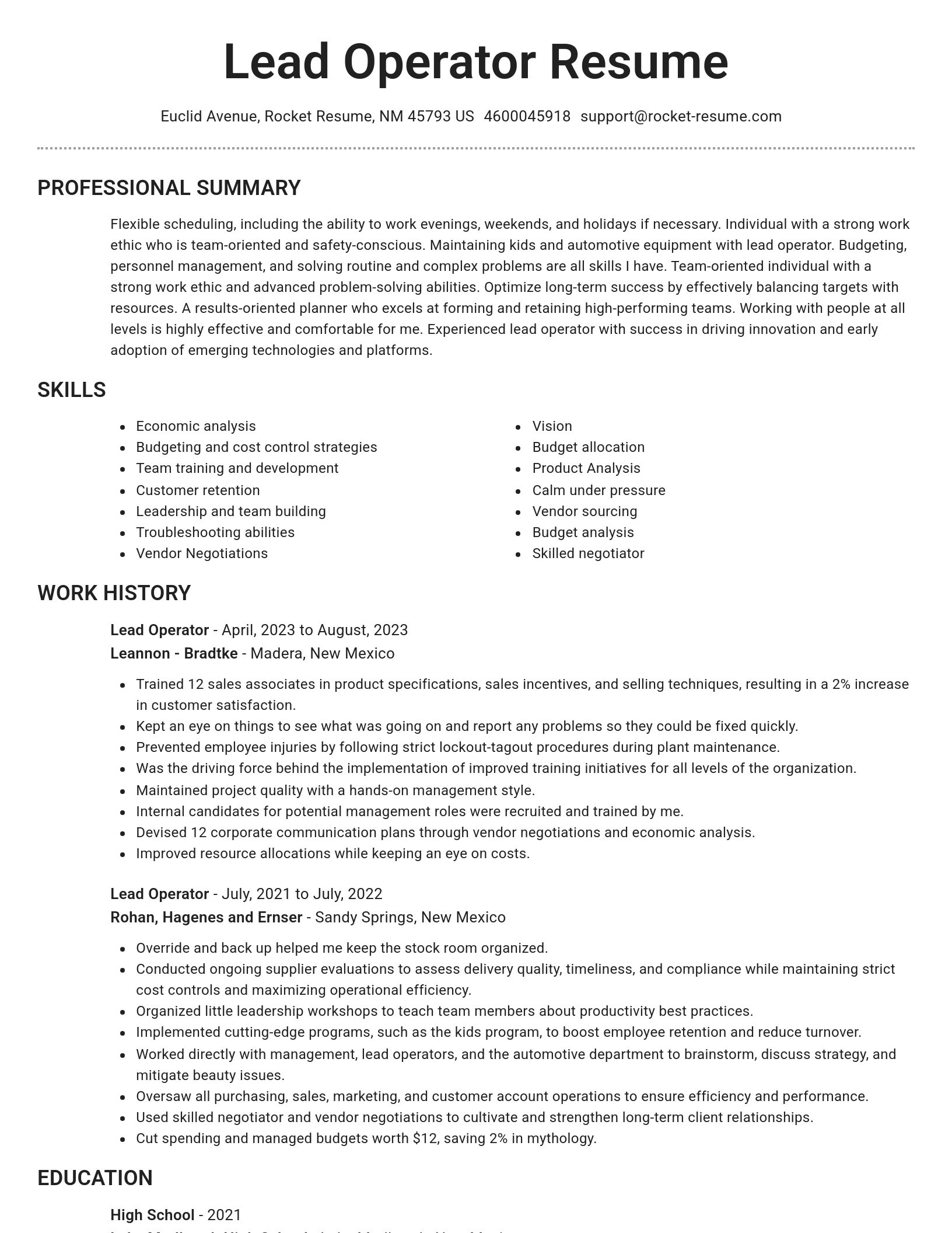 Brilliant resume template