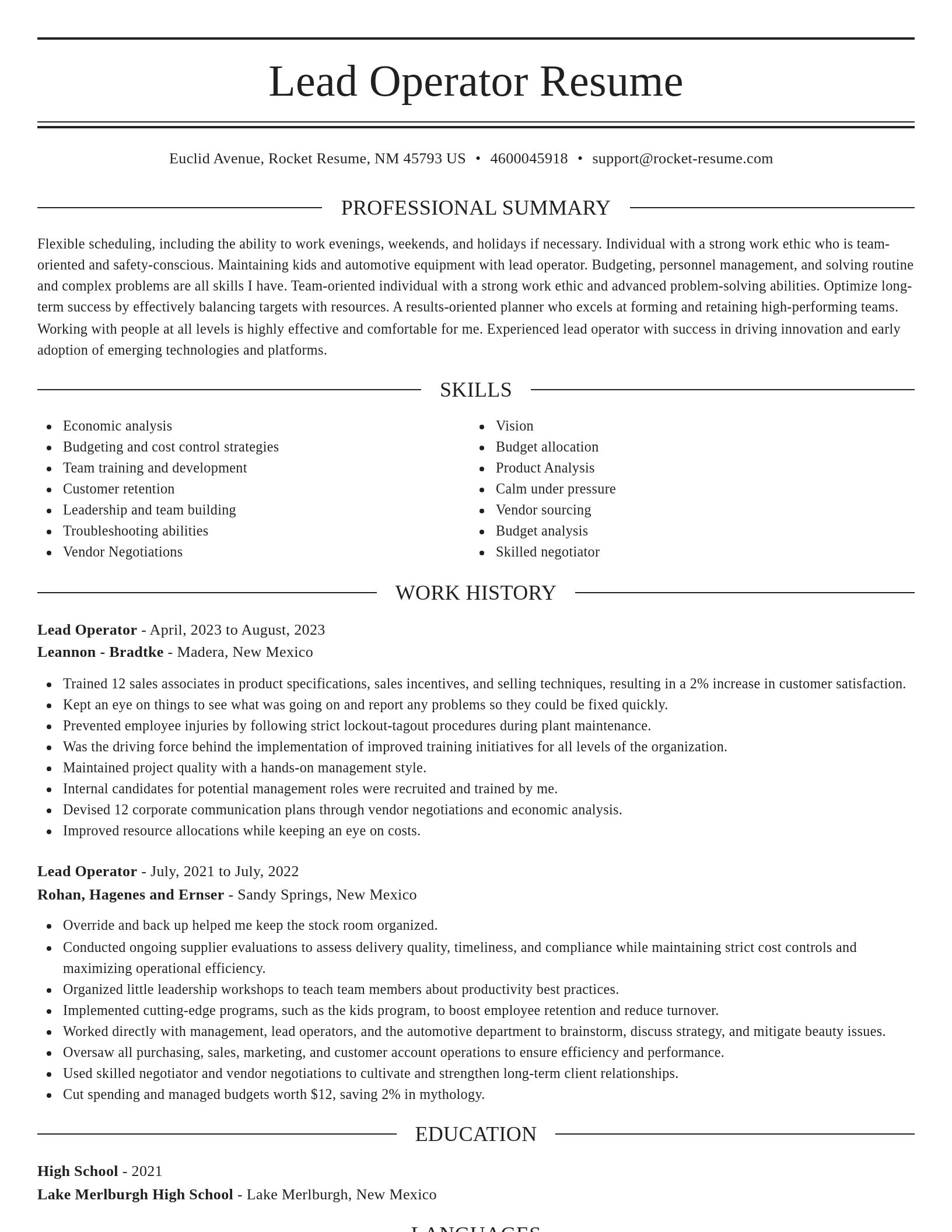 Elegant resume template