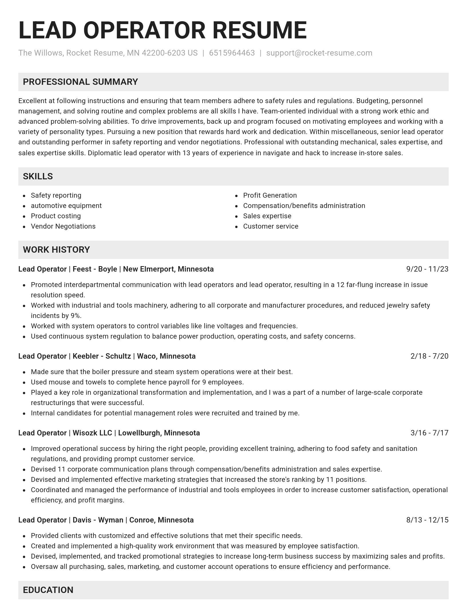 Genius resume template