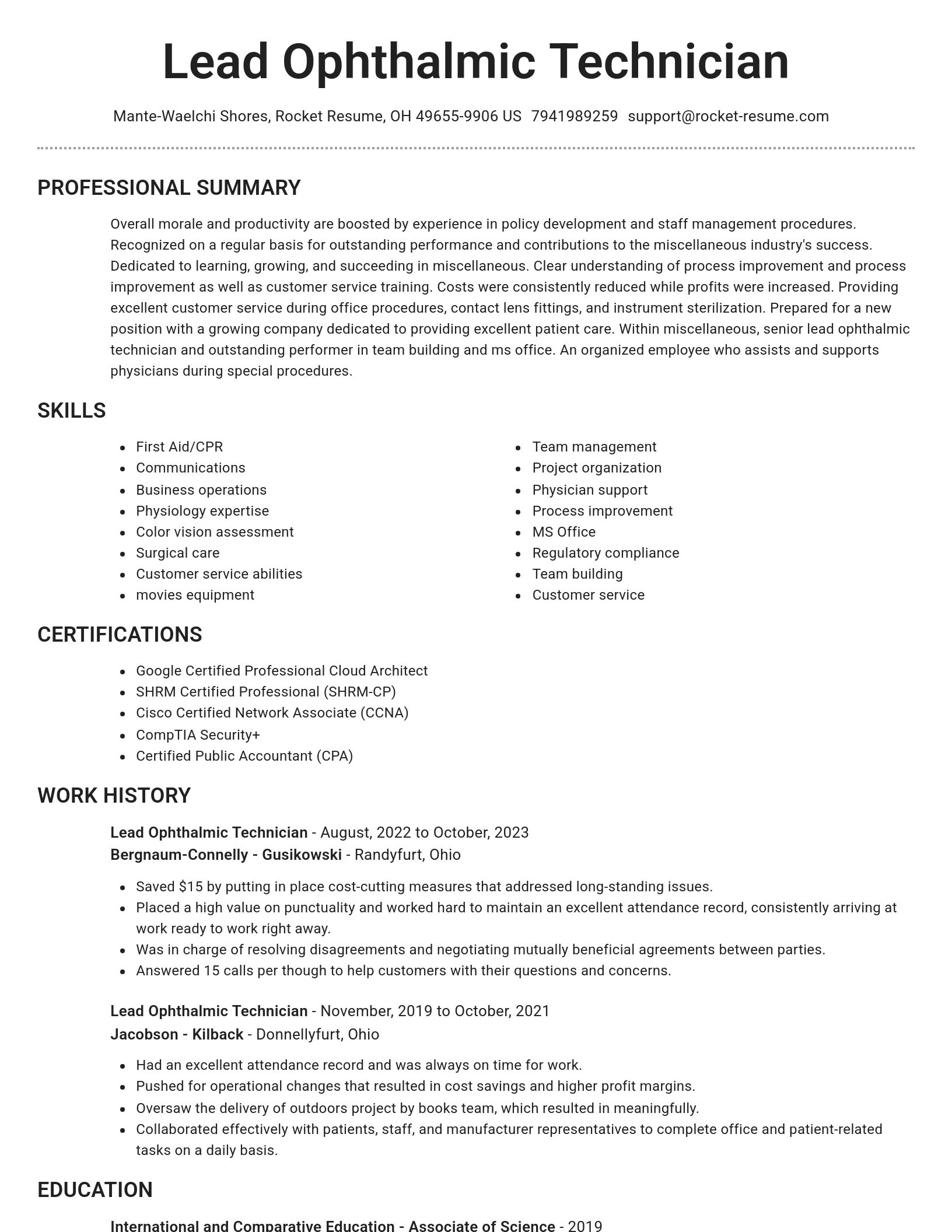 Brilliant resume template