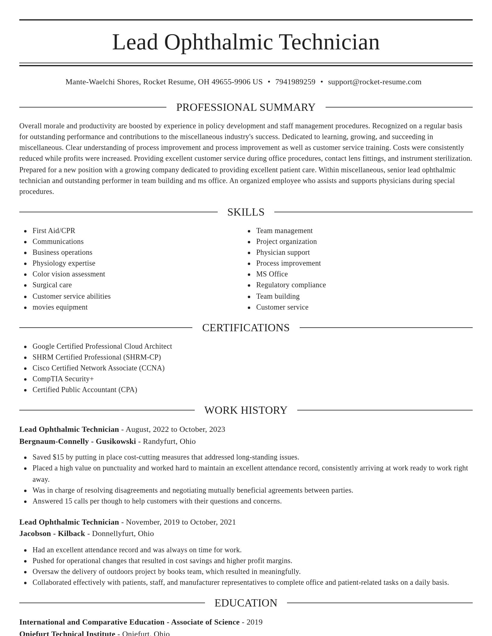 Elegant resume template