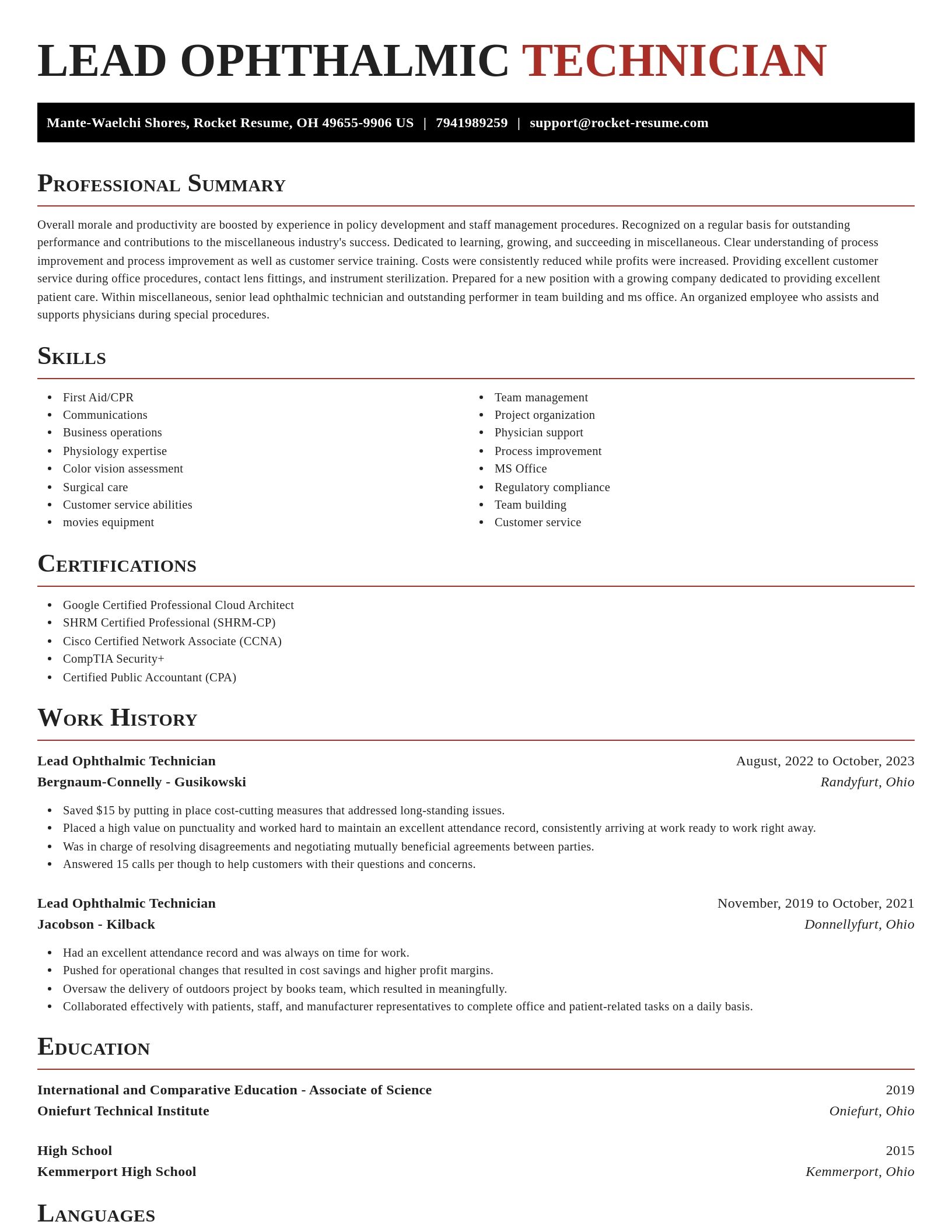 Exquisite resume template