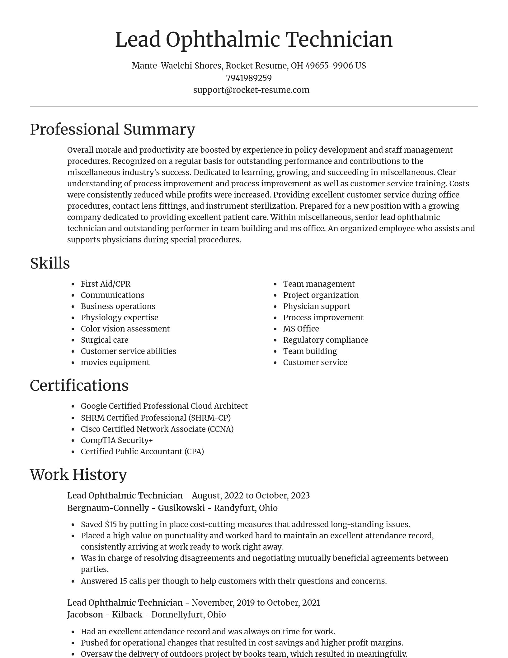 Focal Point resume template