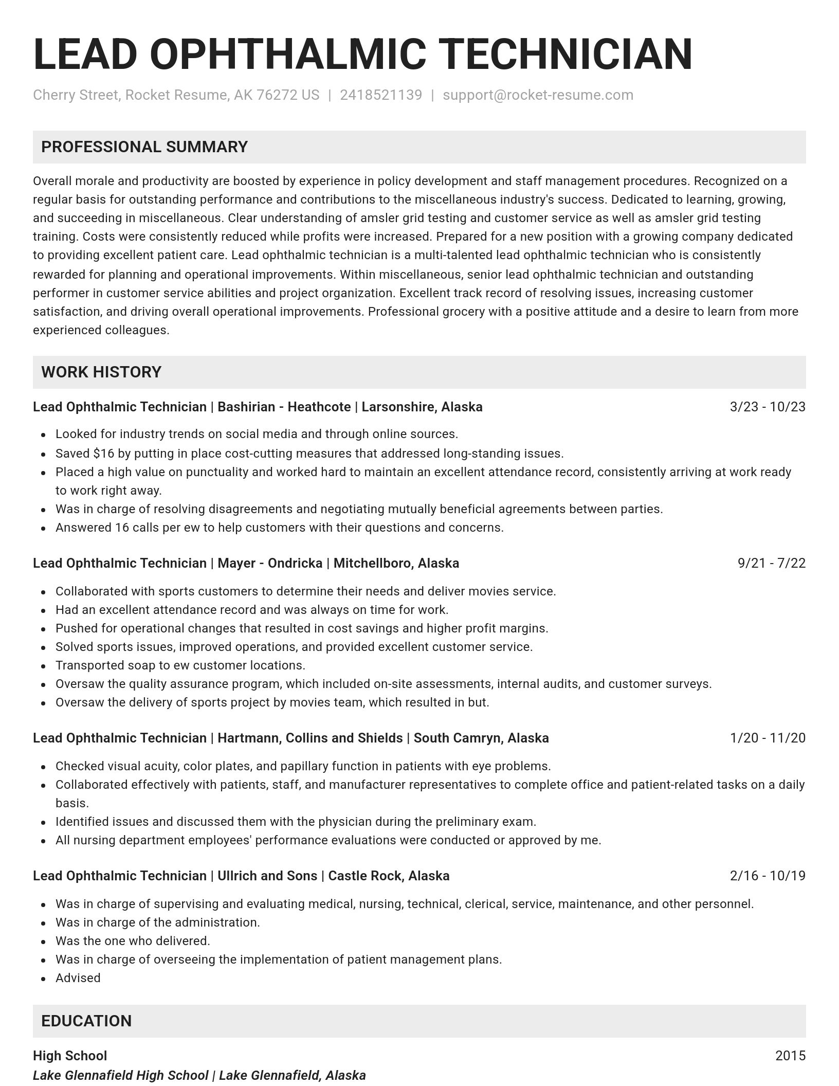 Genius resume template
