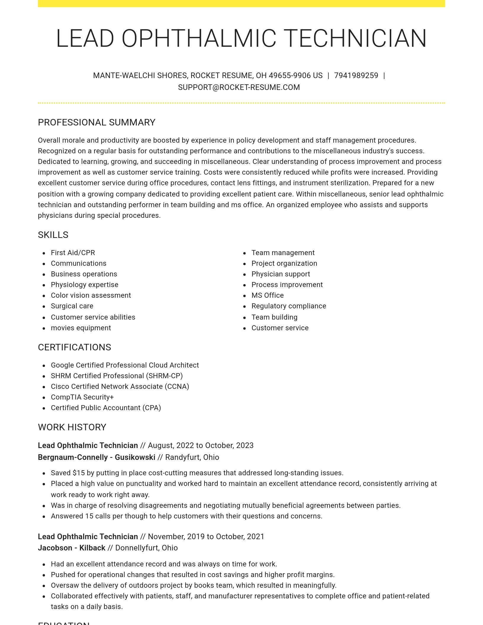 Grand resume template