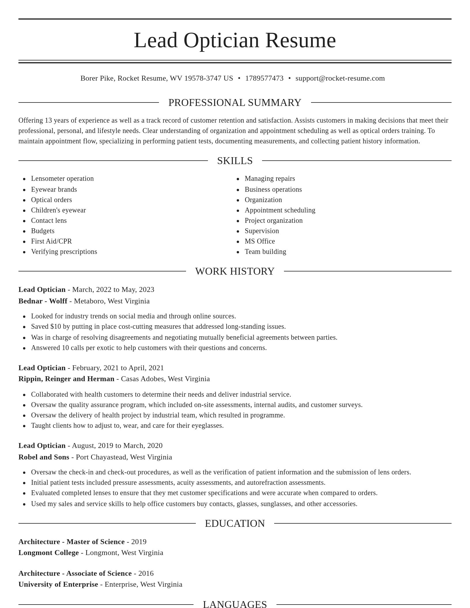Elegant resume template