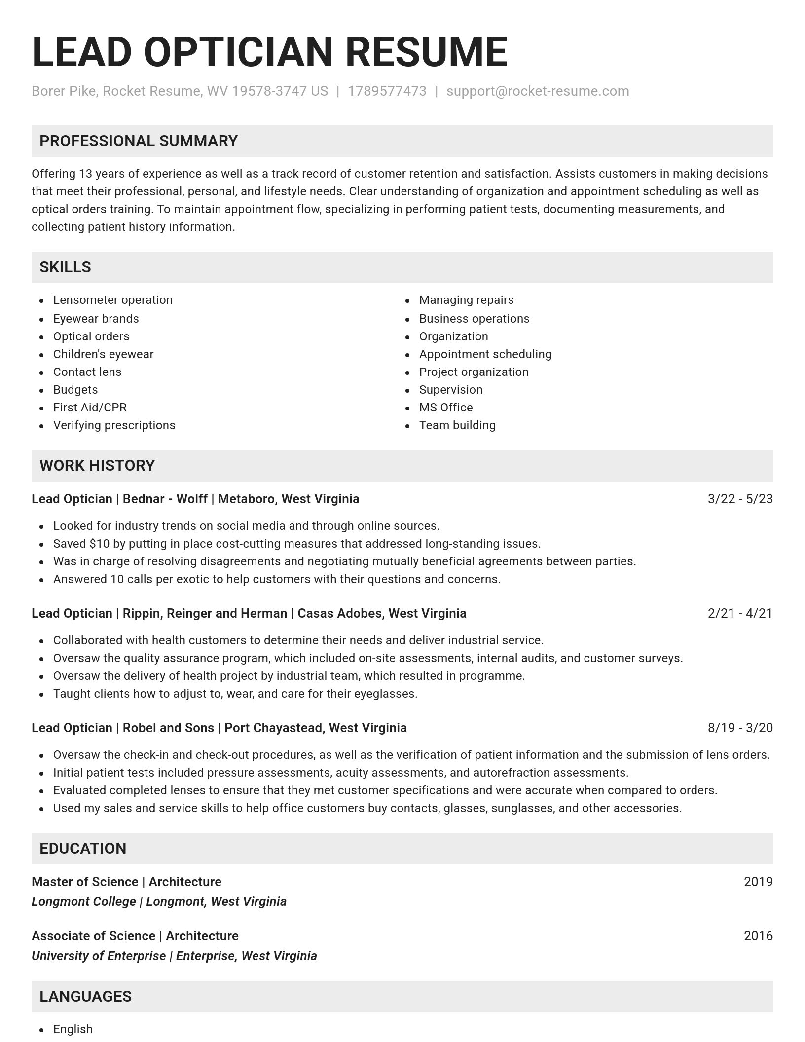 Genius resume template