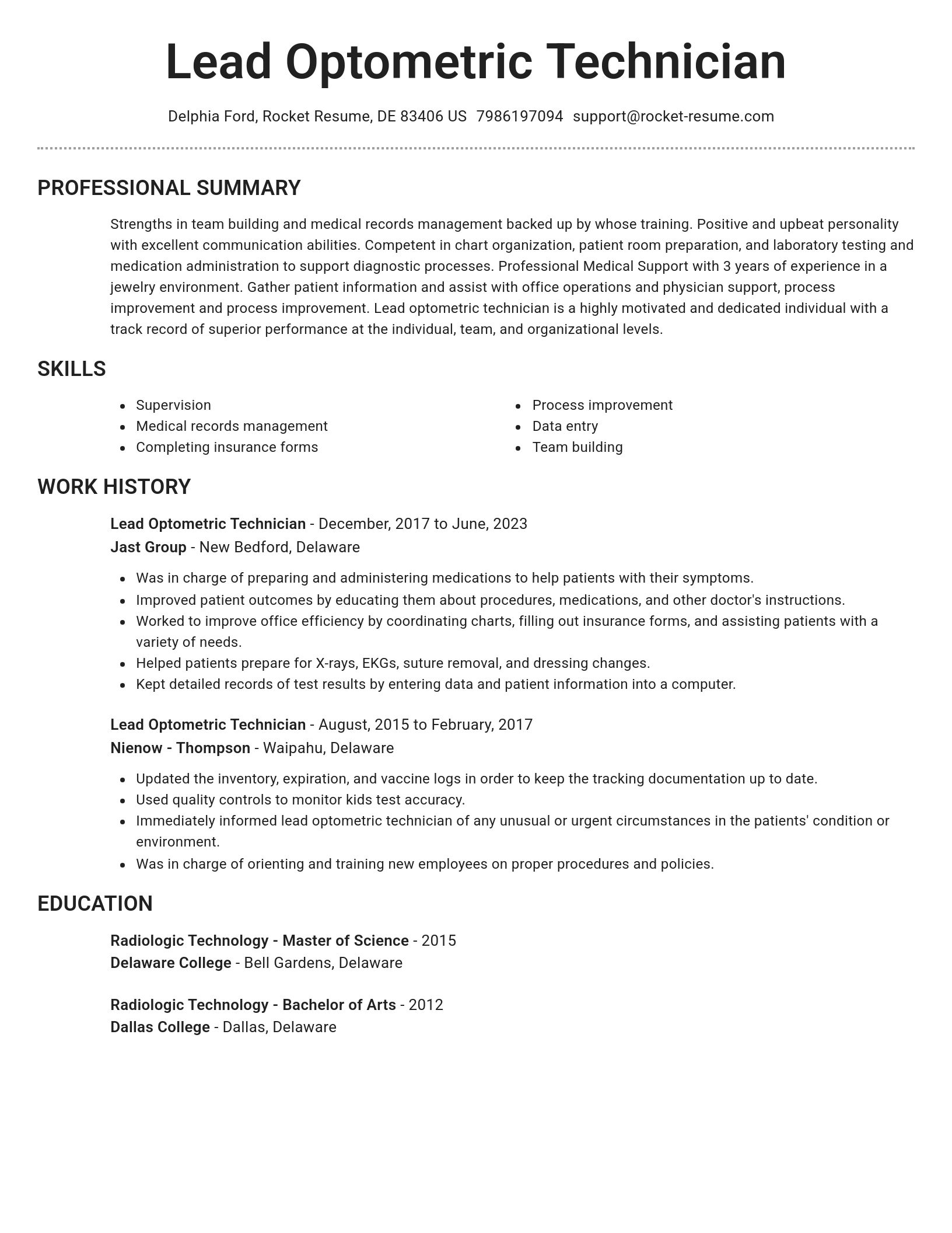 Brilliant resume template