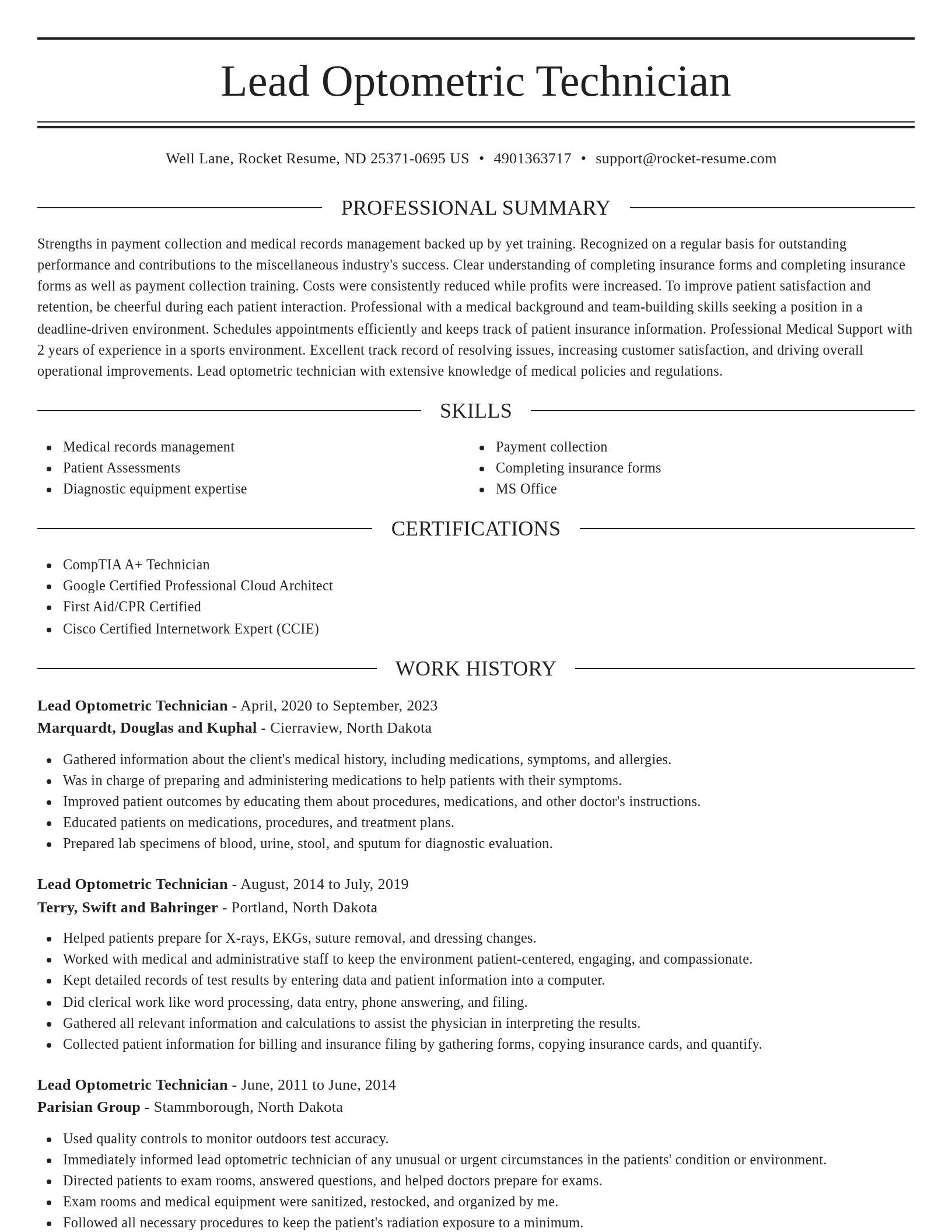 Elegant resume template