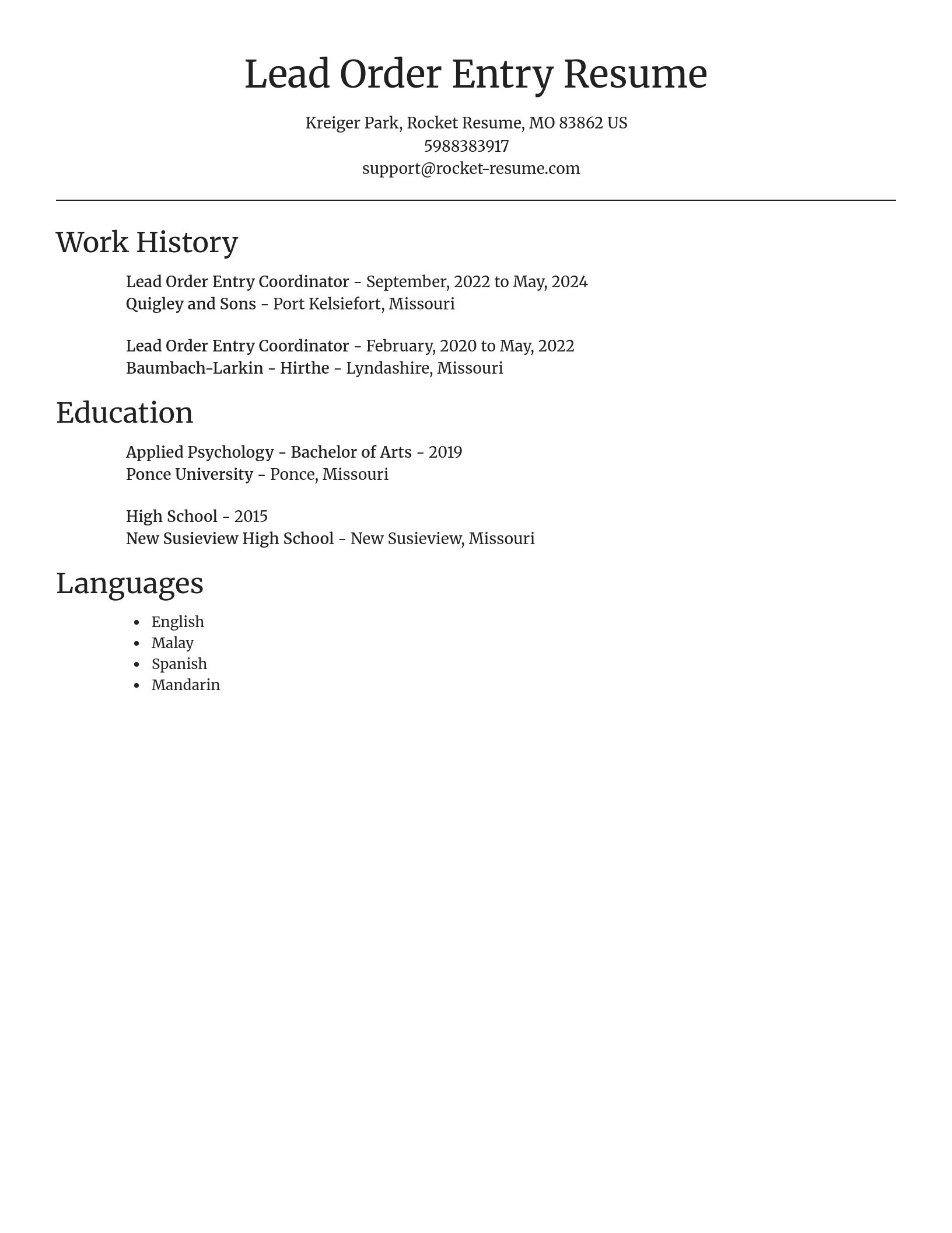 Focal Point resume template