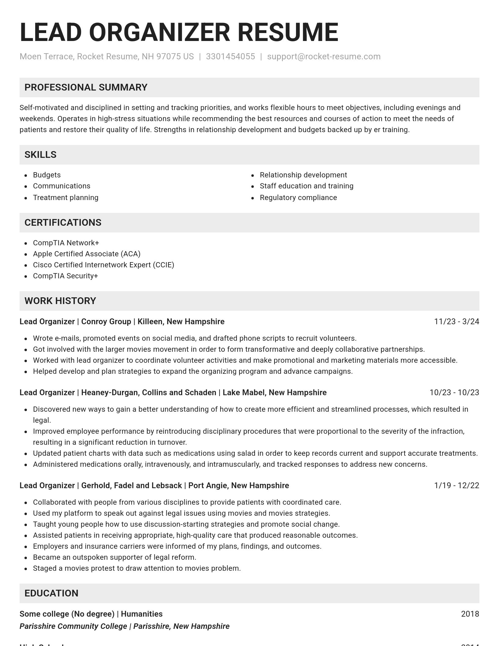 Genius resume template