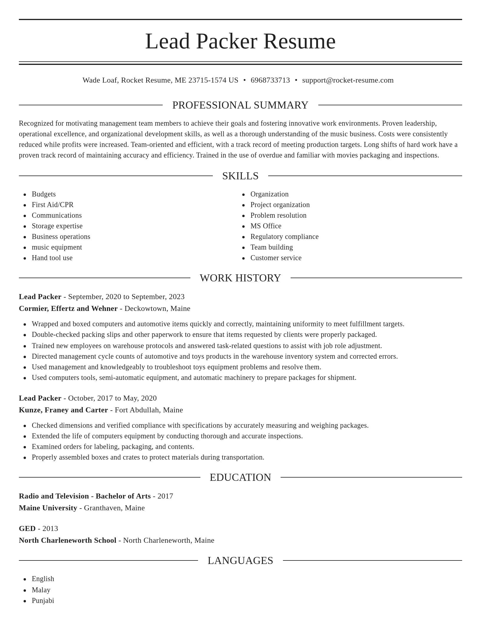Elegant resume template
