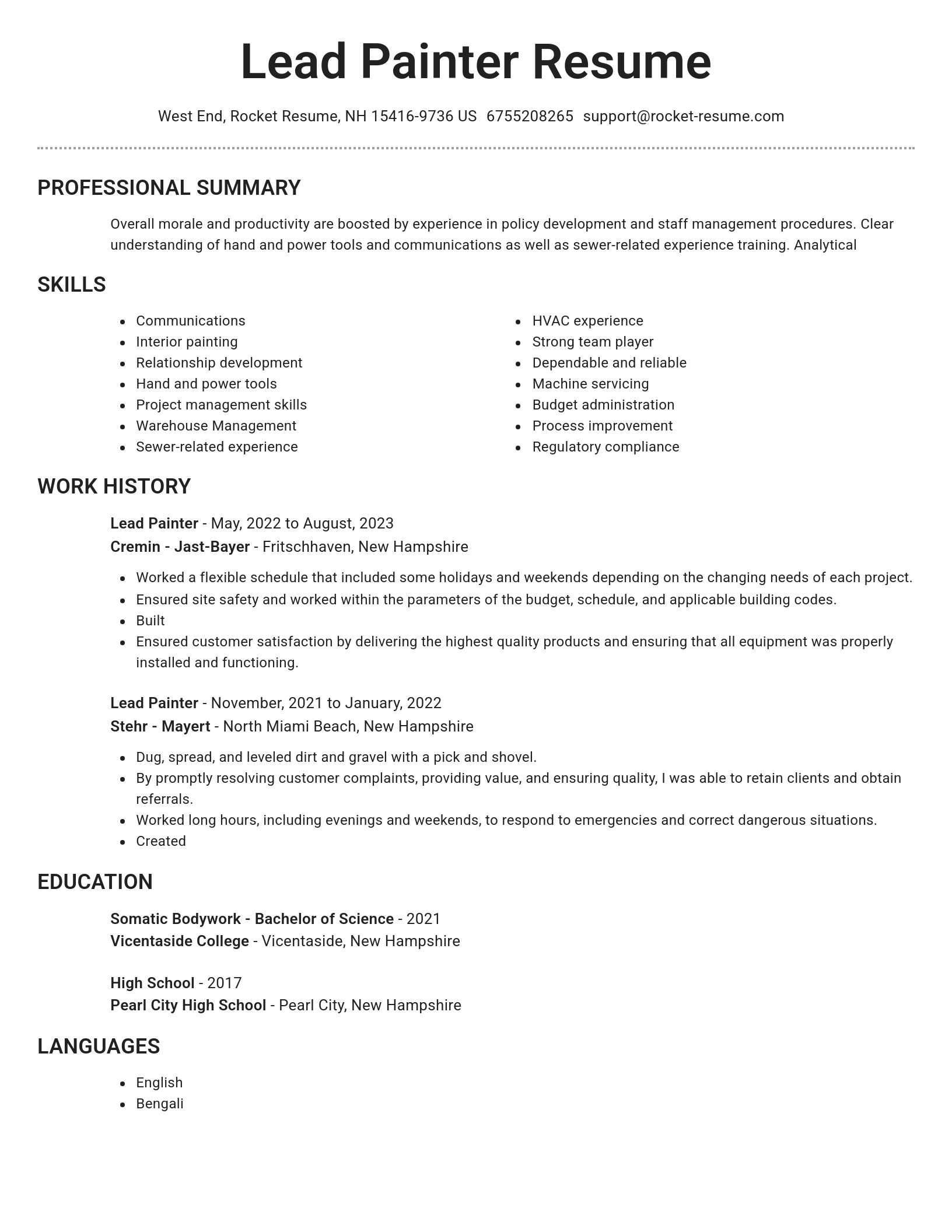 Brilliant resume template