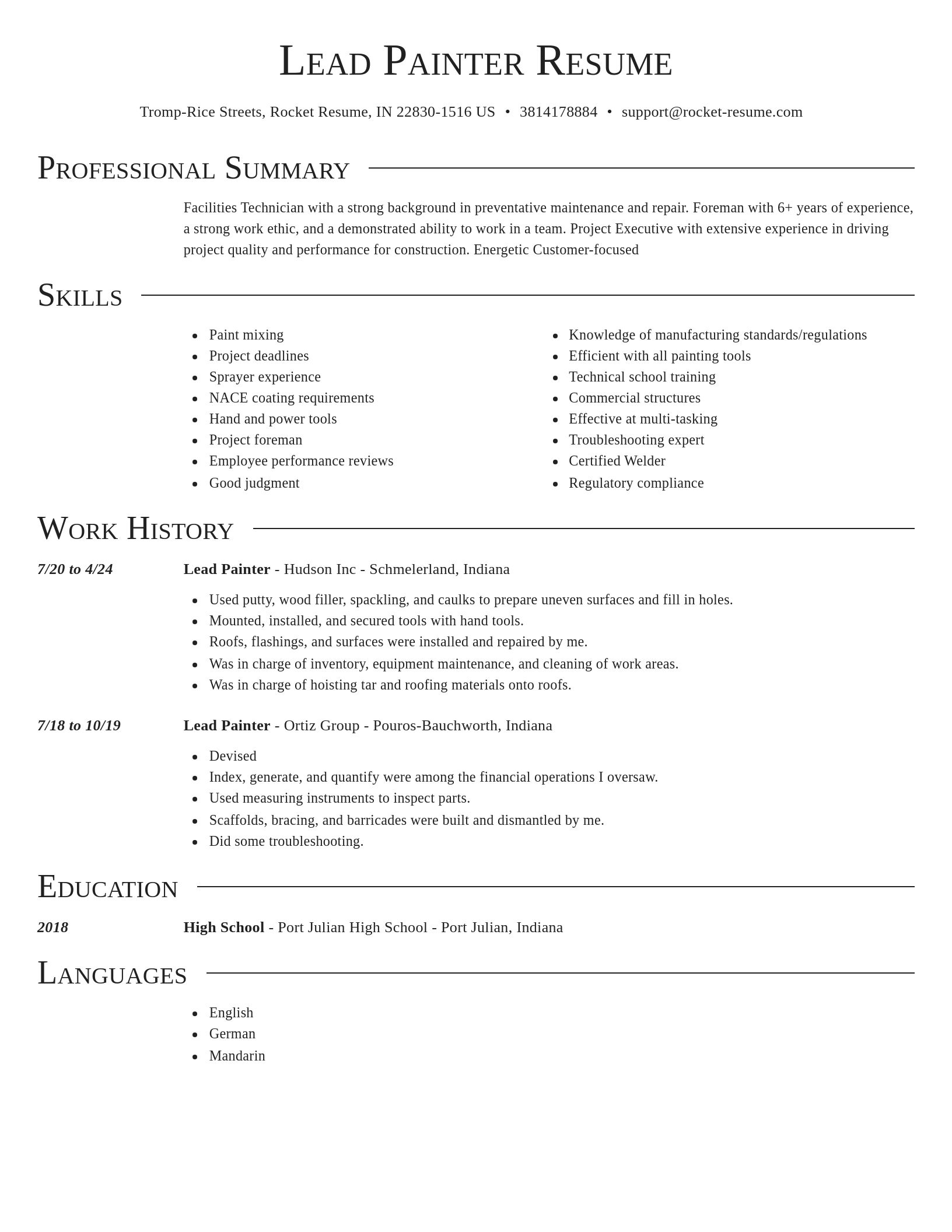Director resume template