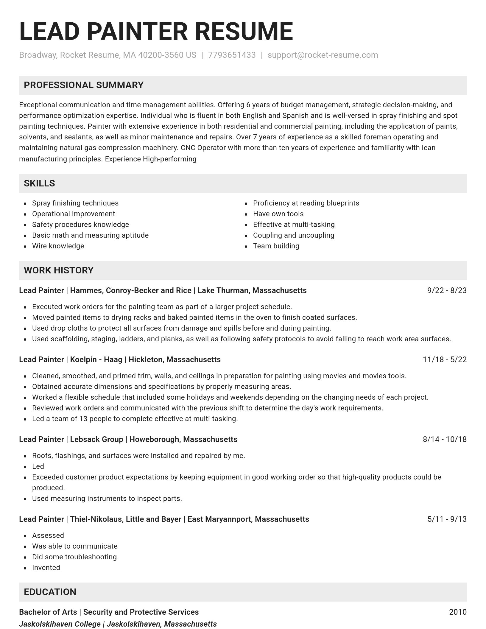 Genius resume template