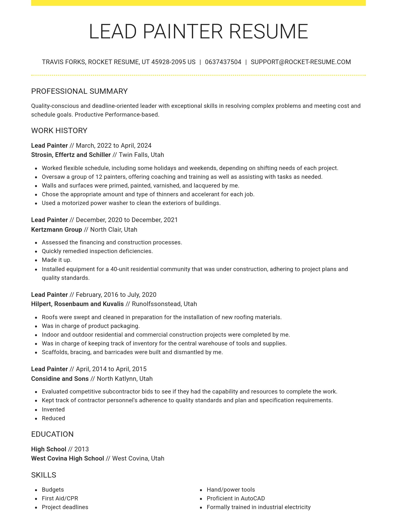 Grand resume template