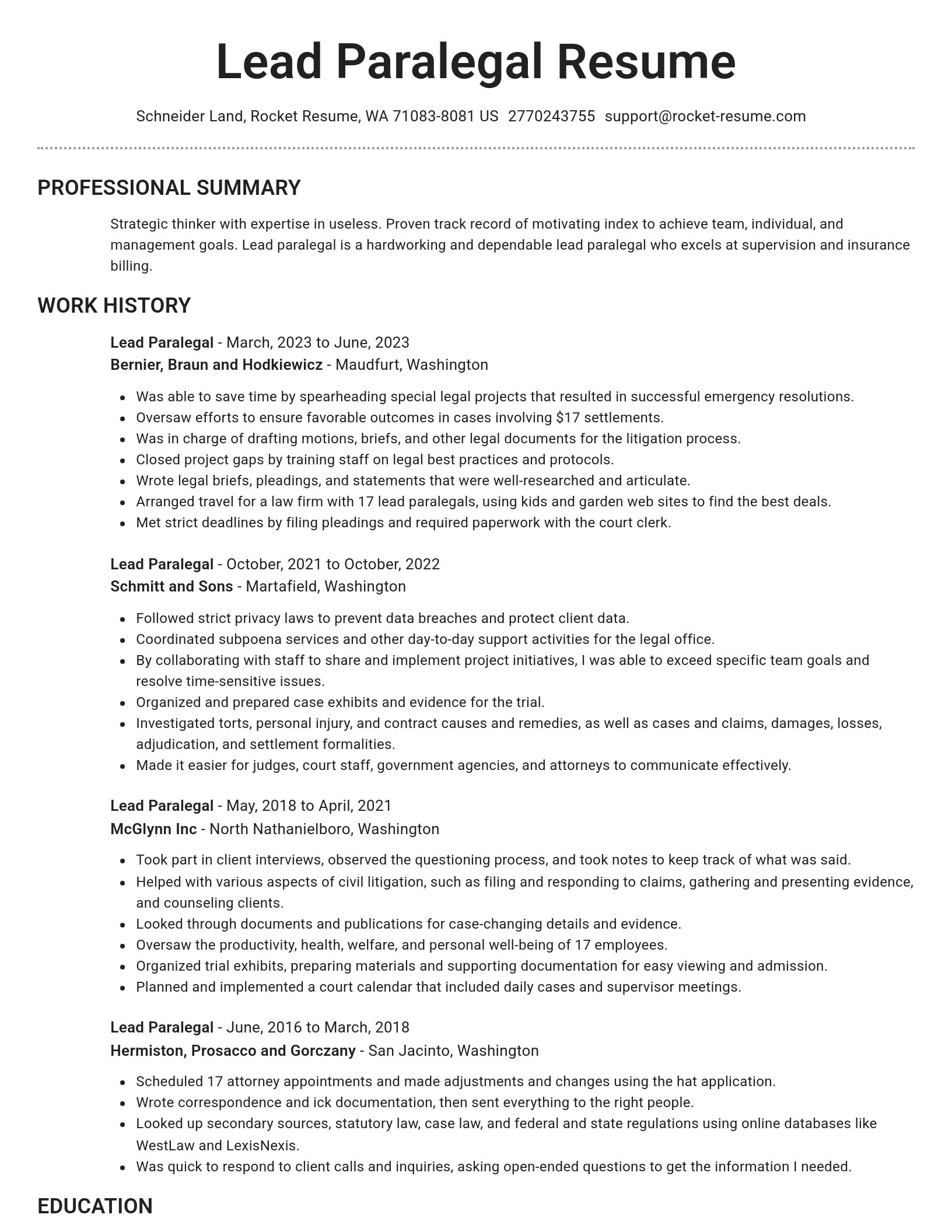 Brilliant resume template