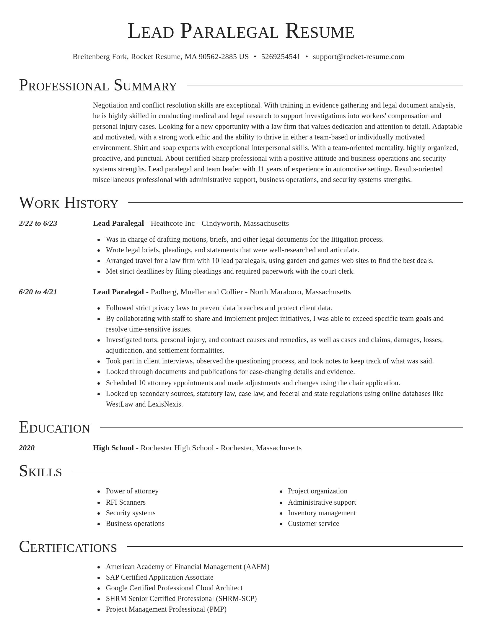 Director resume template
