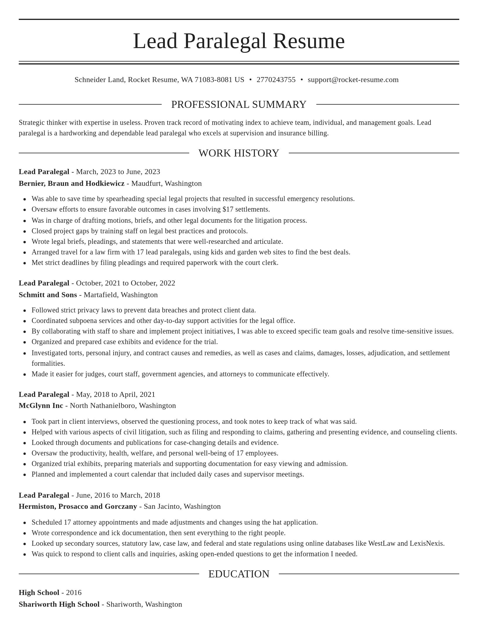 Elegant resume template