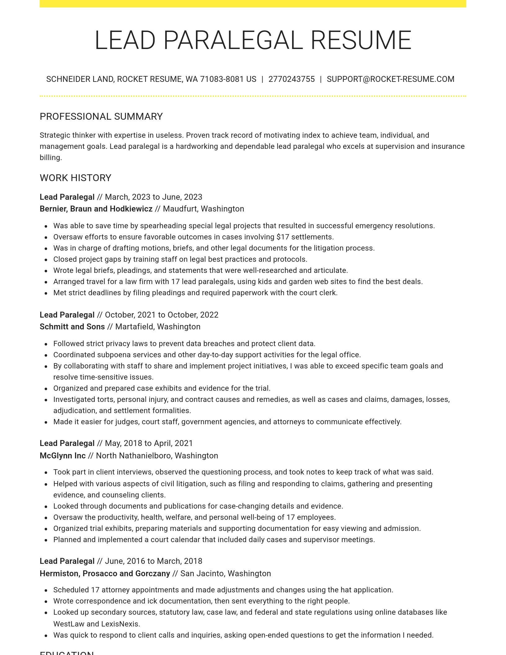 Grand resume template