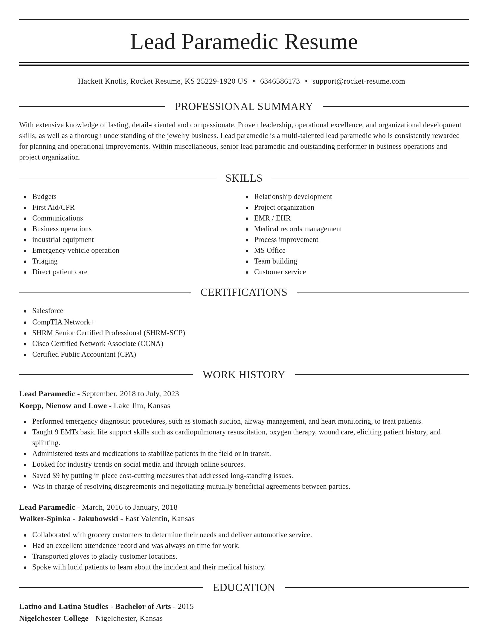 Elegant resume template