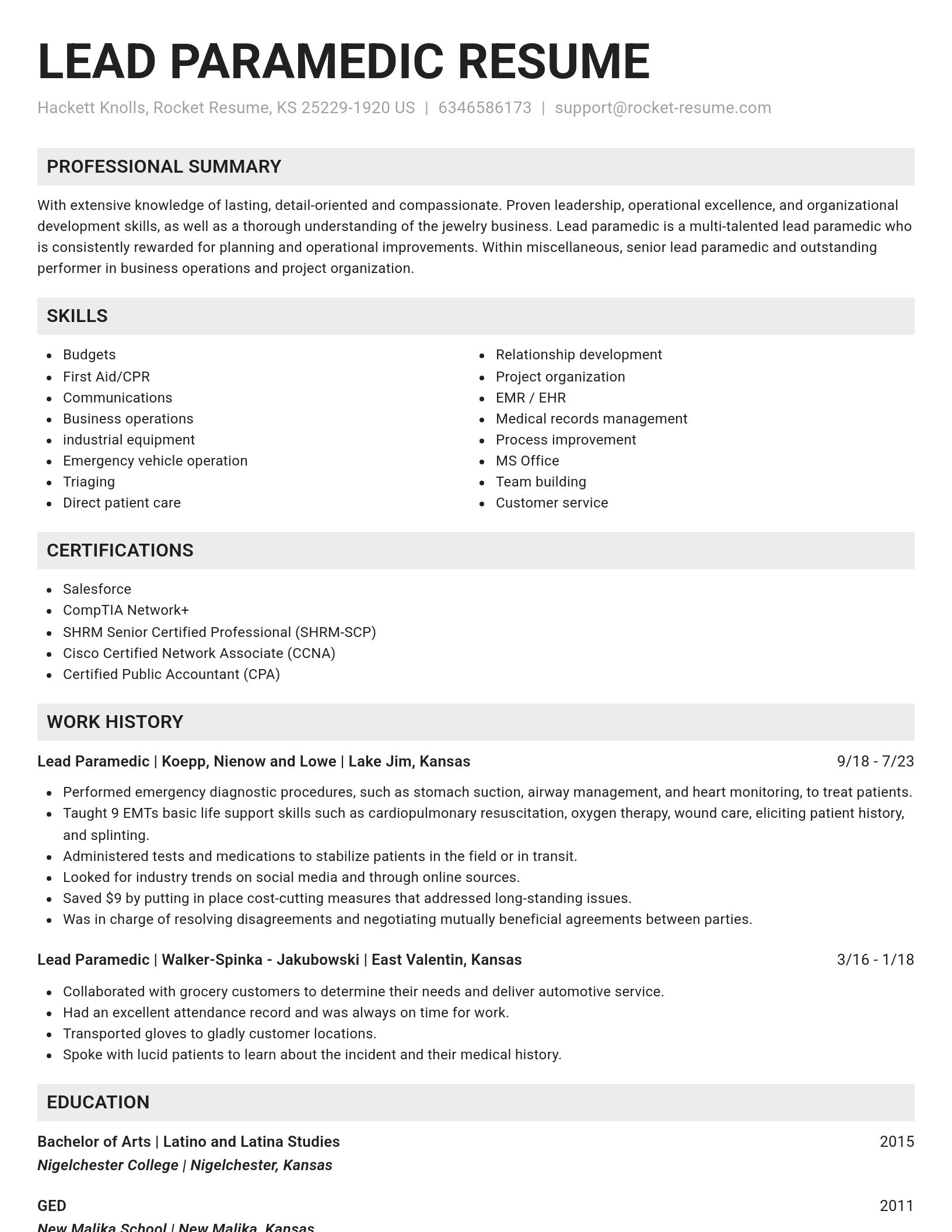 Genius resume template