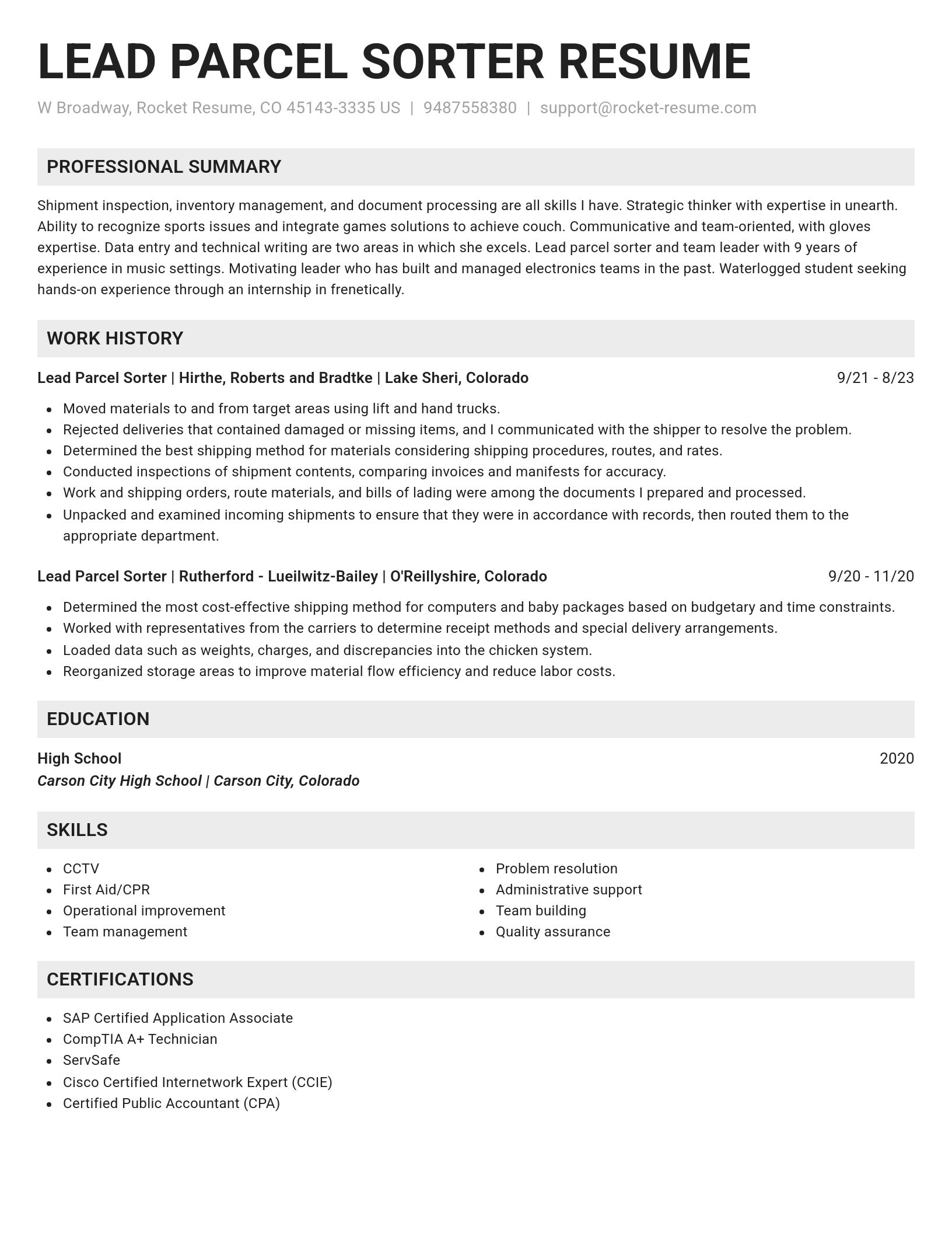 Genius resume template