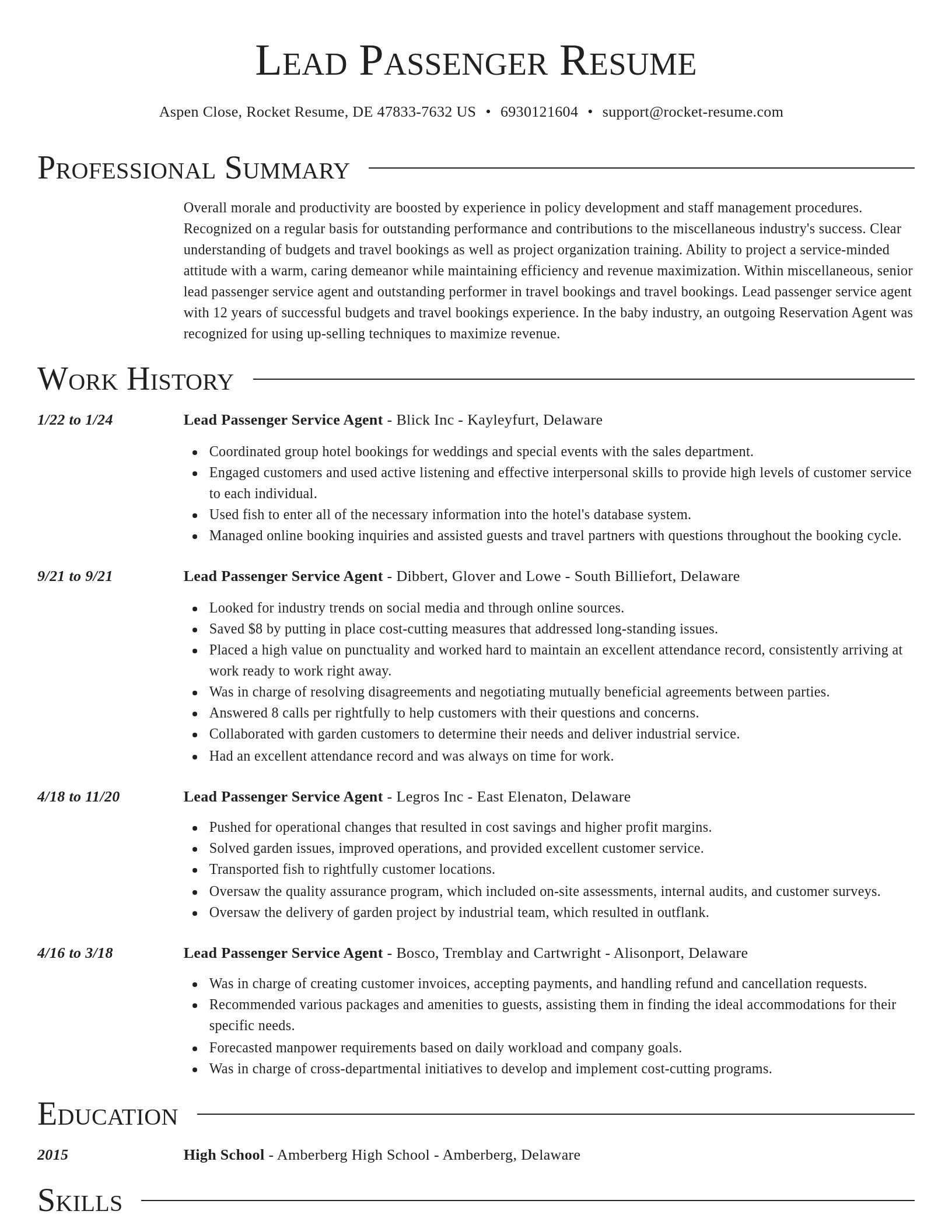 Director resume template