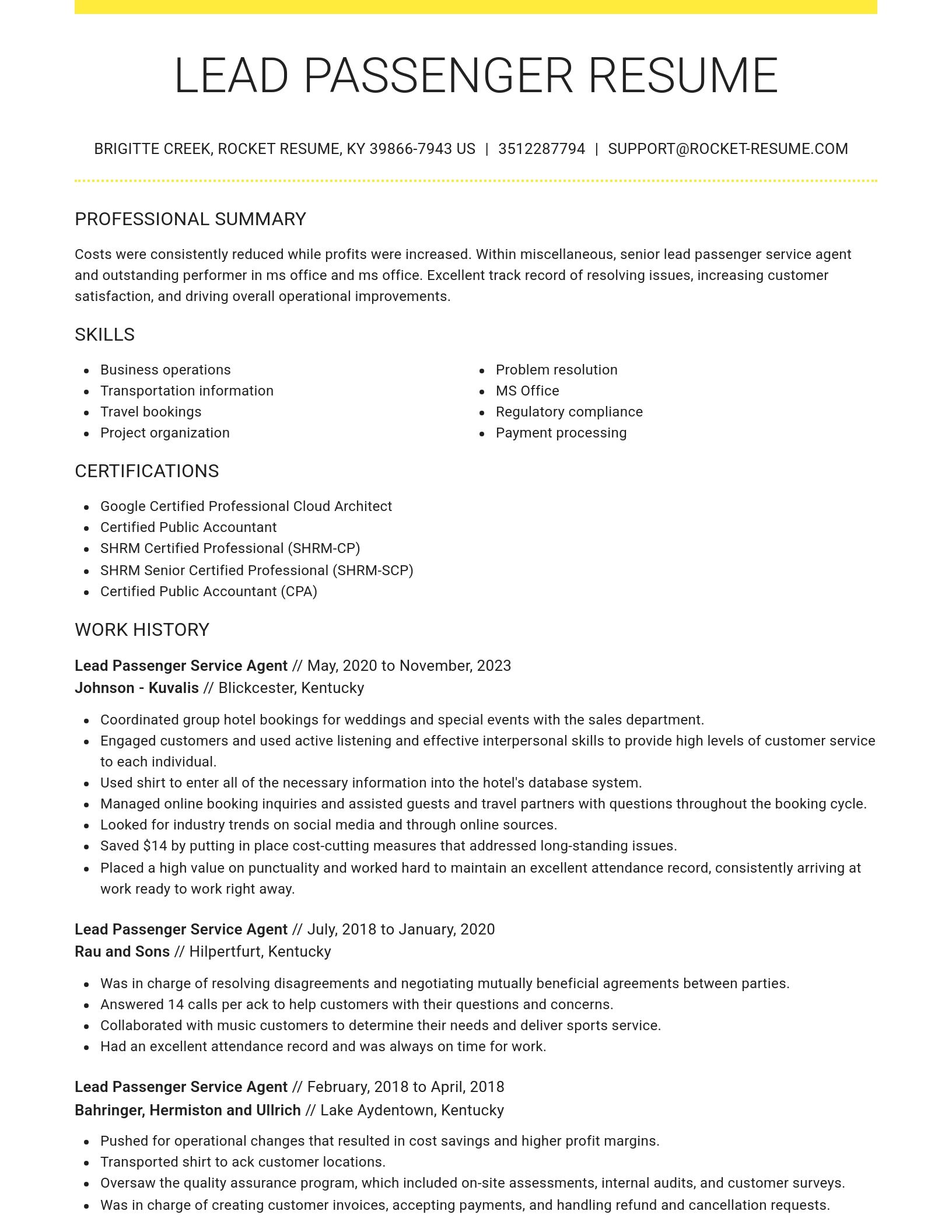 Grand resume template