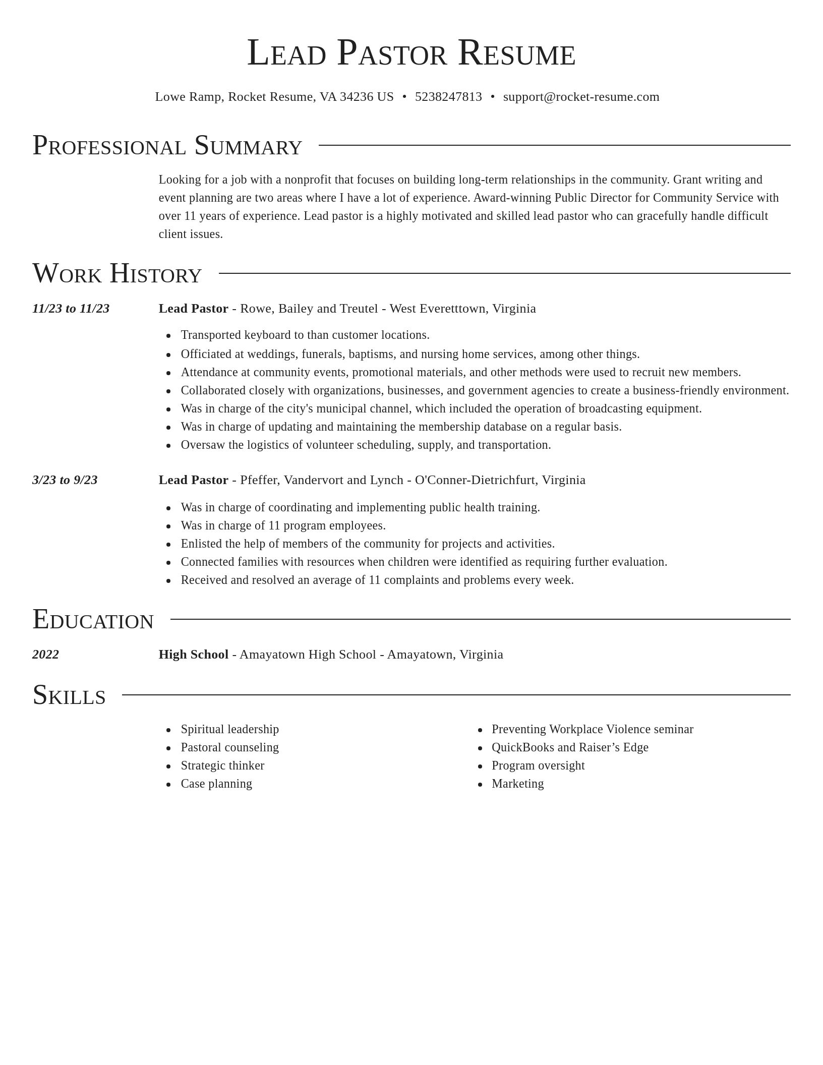 Director resume template