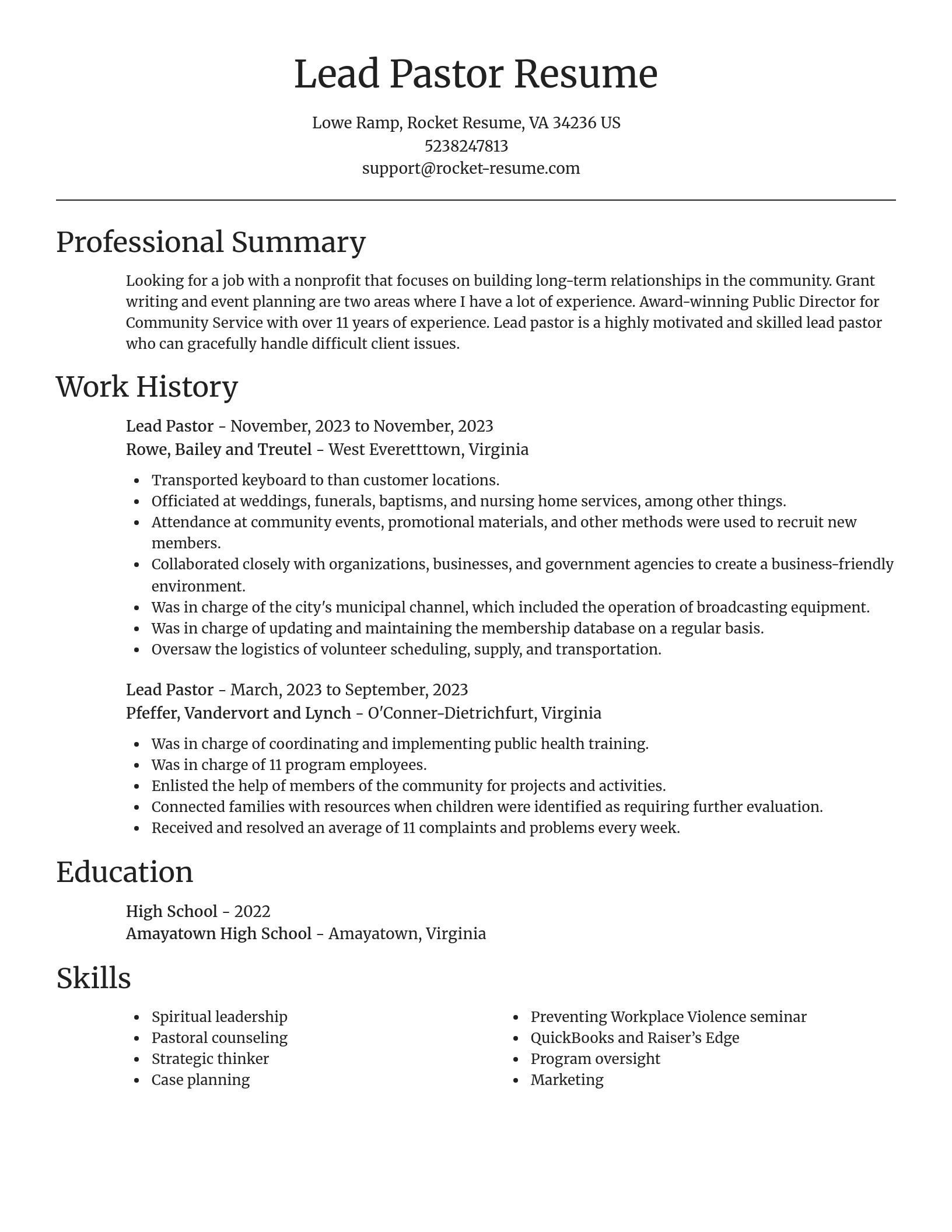 Focal Point resume template