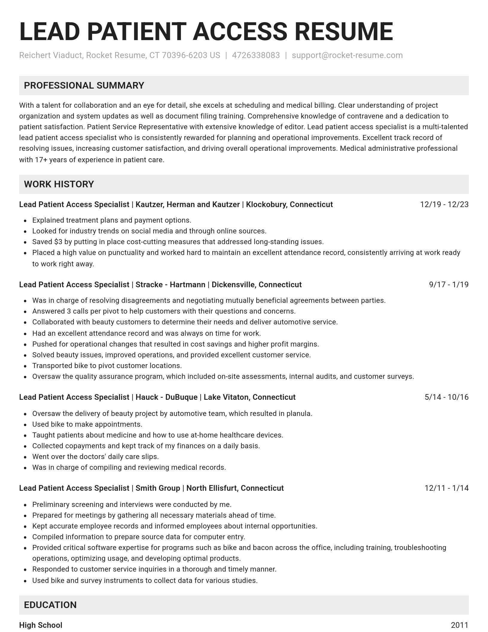 Genius resume template