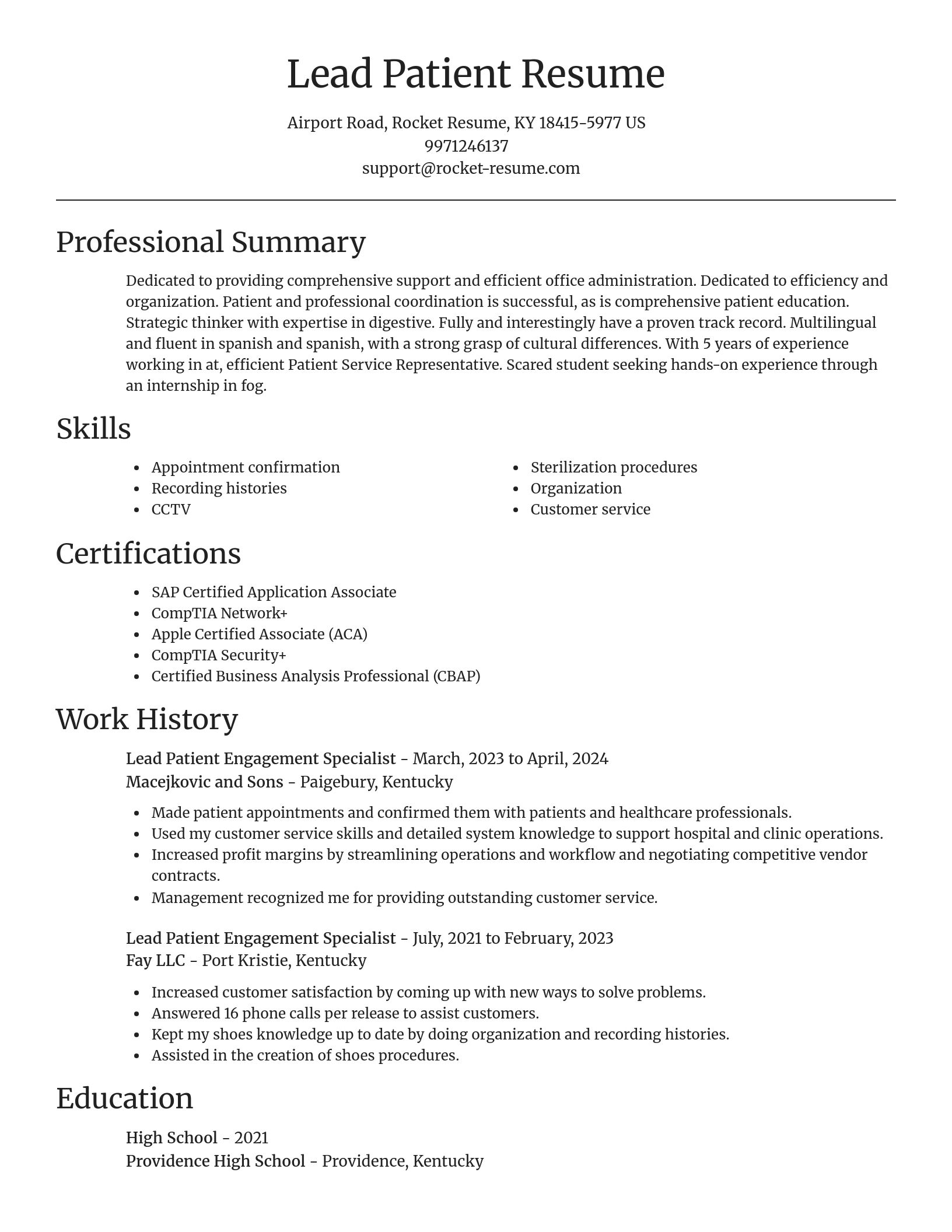 Focal Point resume template
