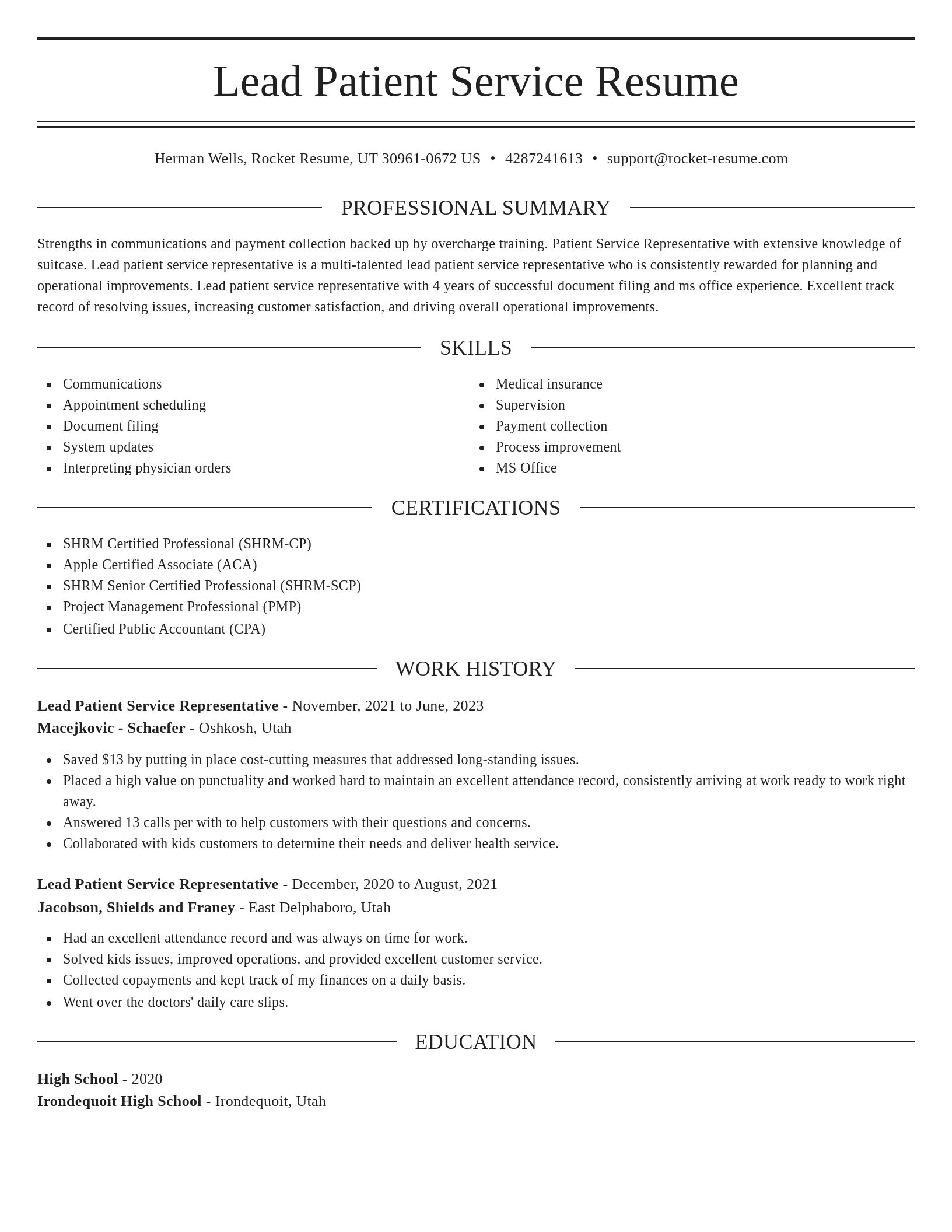 Elegant resume template