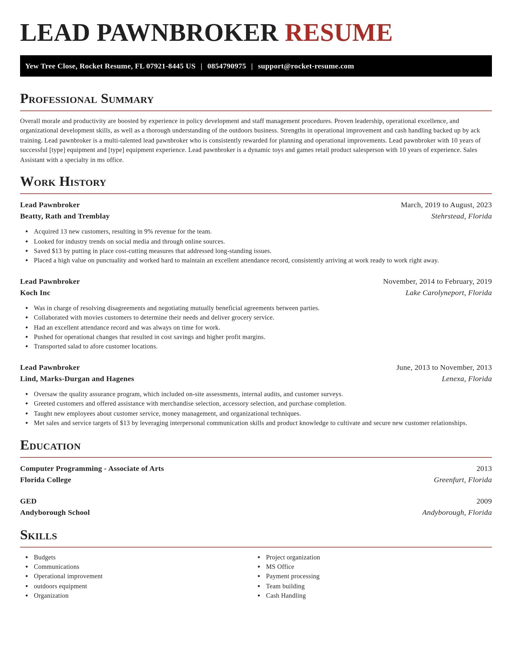 Exquisite resume template
