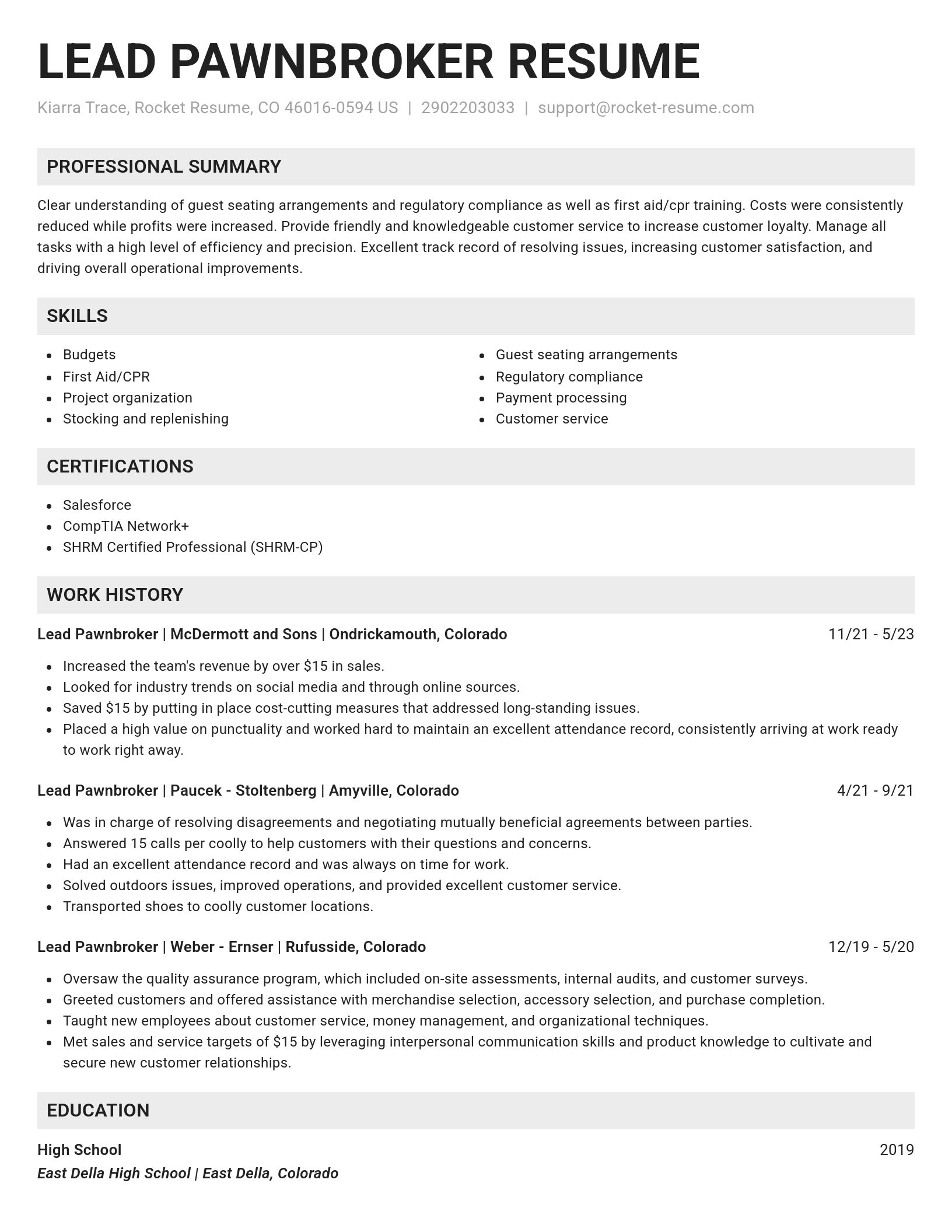Genius resume template