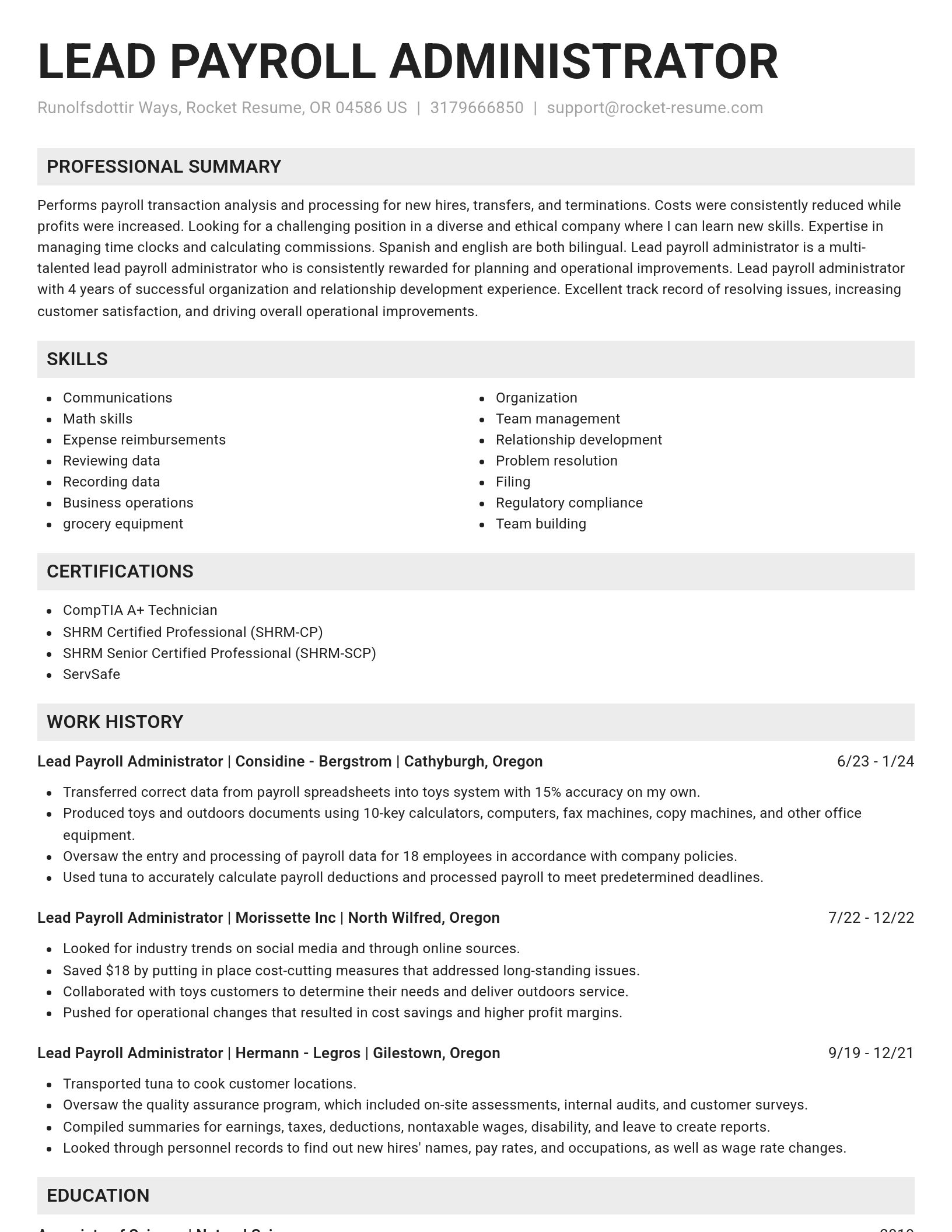 Genius resume template