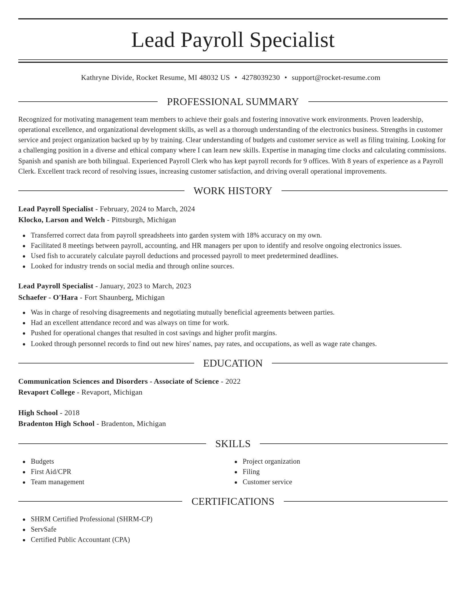 Elegant resume template