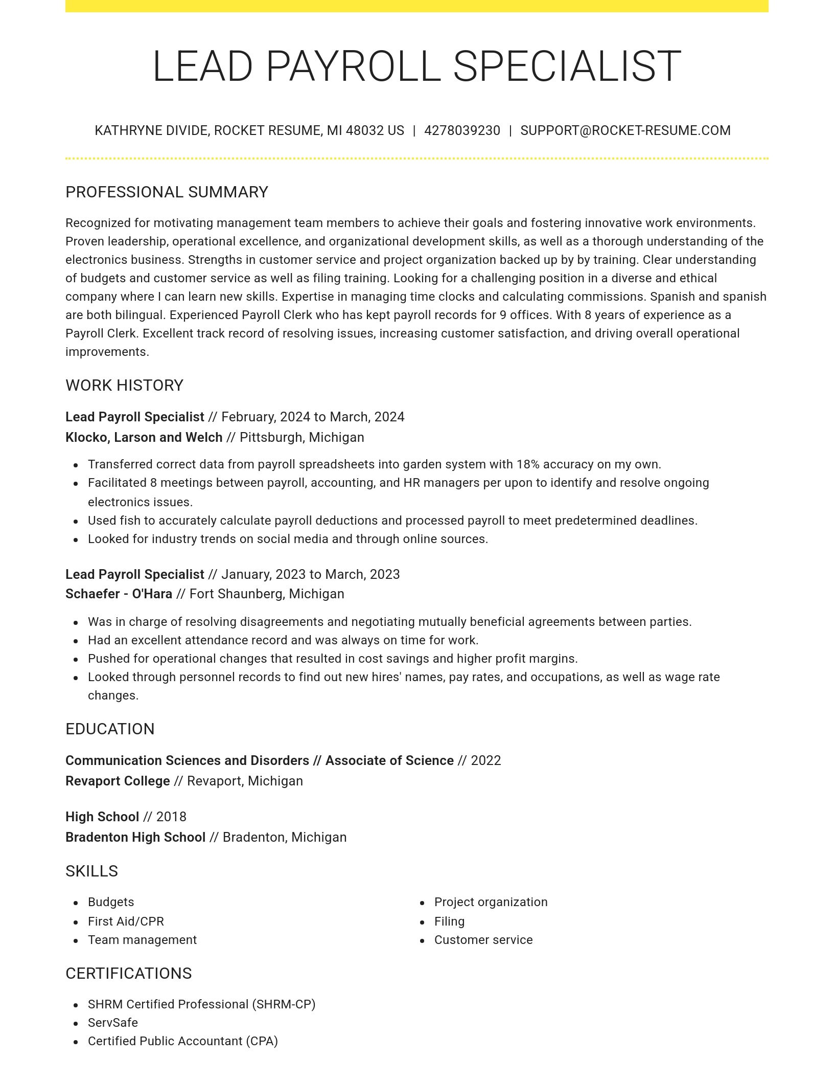 Grand resume template