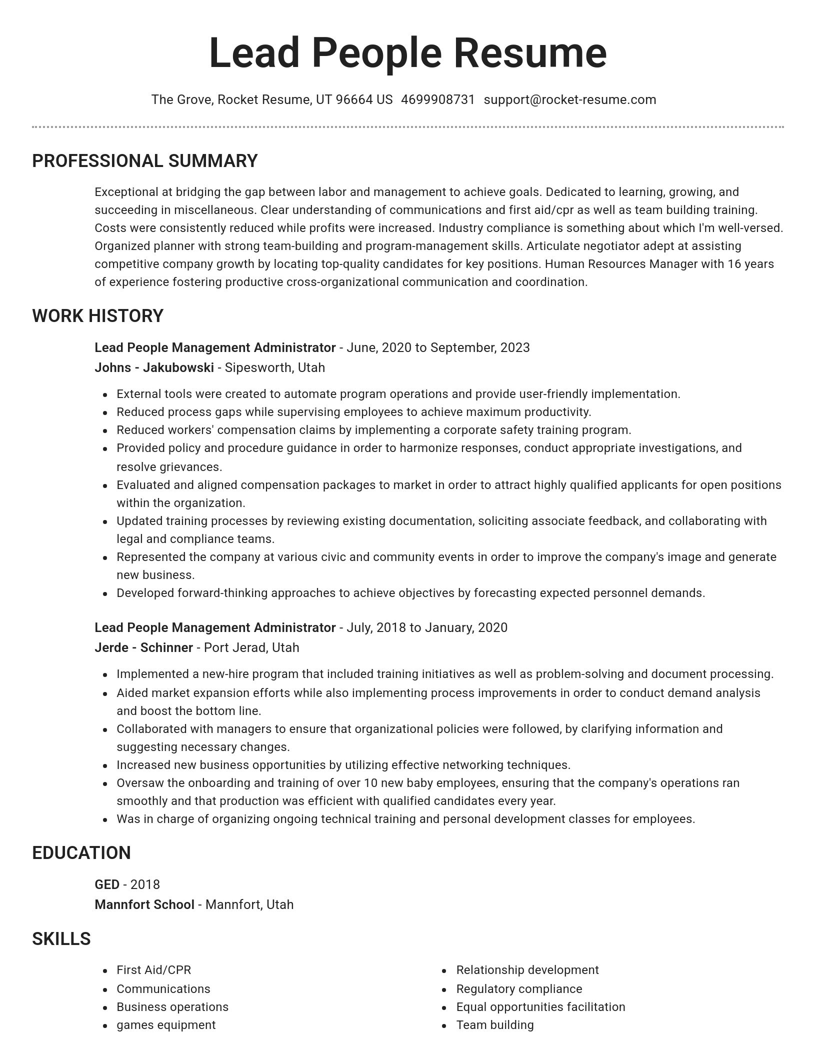 Brilliant resume template