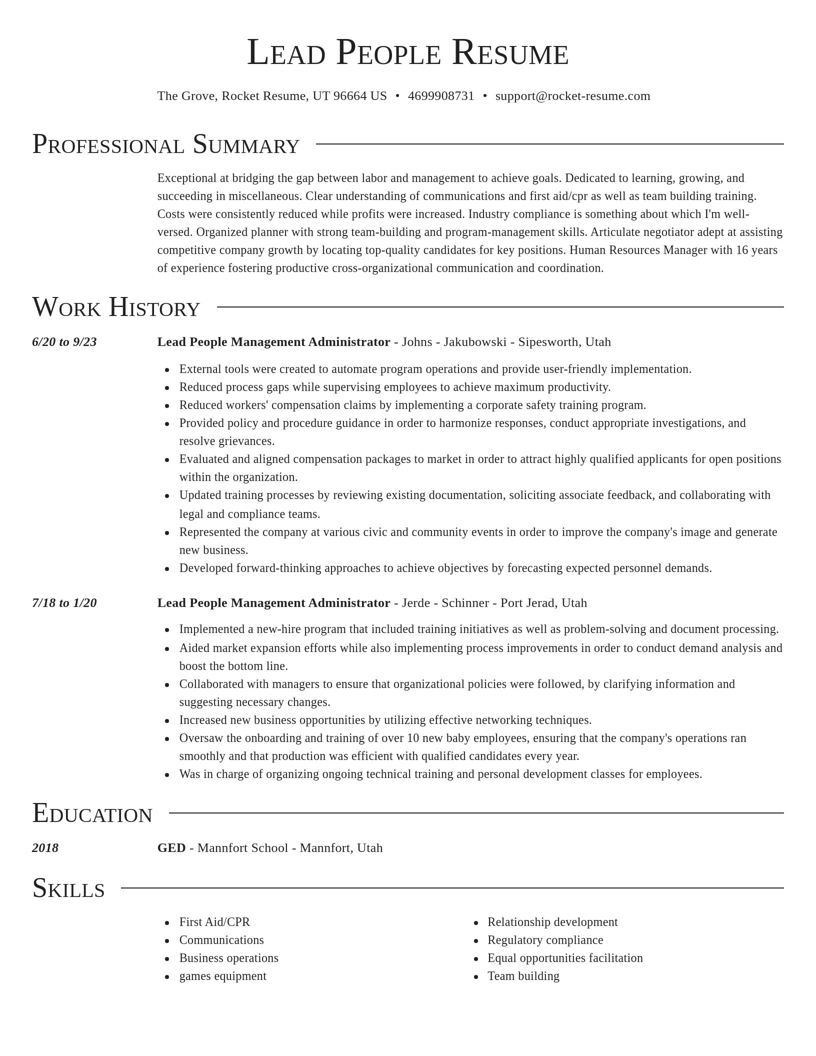 Director resume template