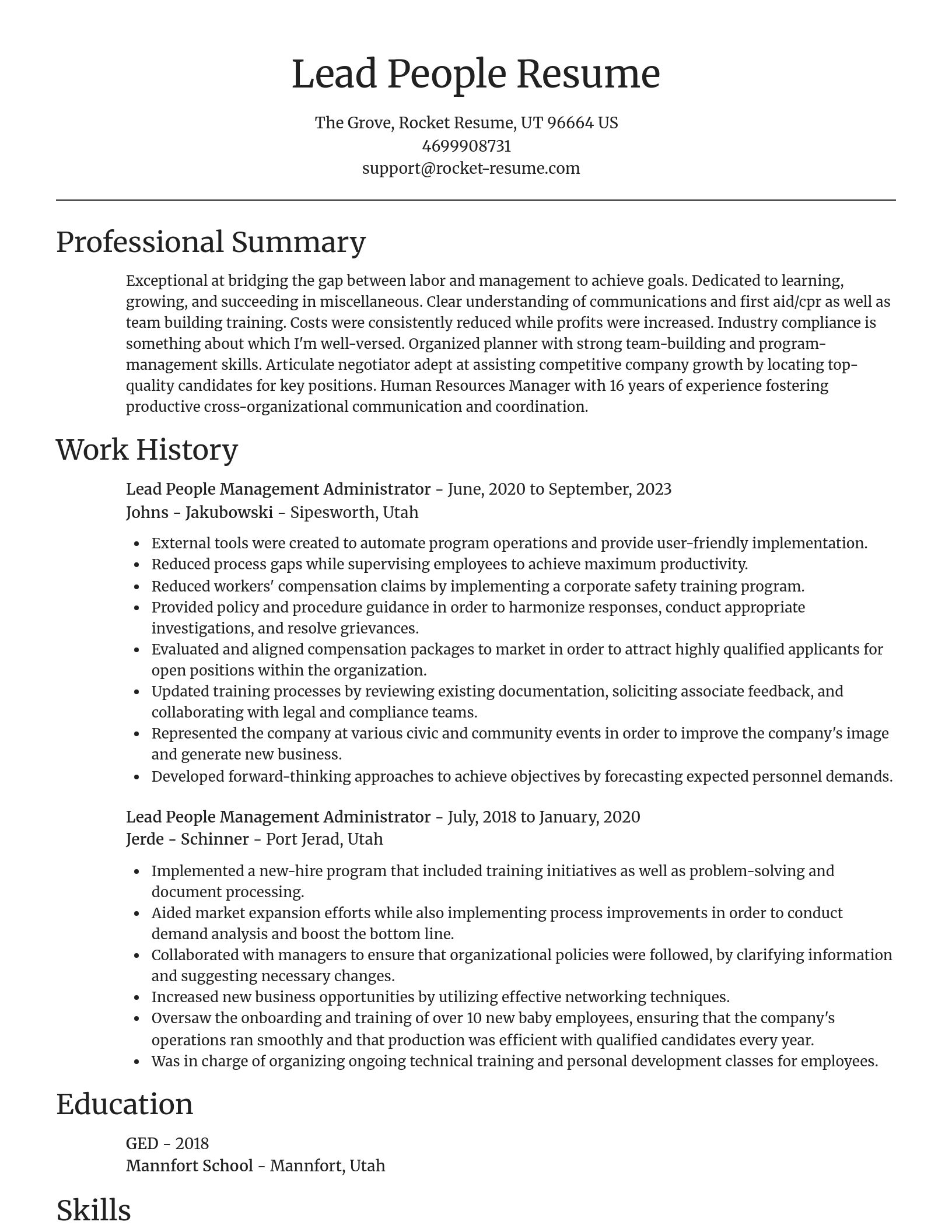 Focal Point resume template