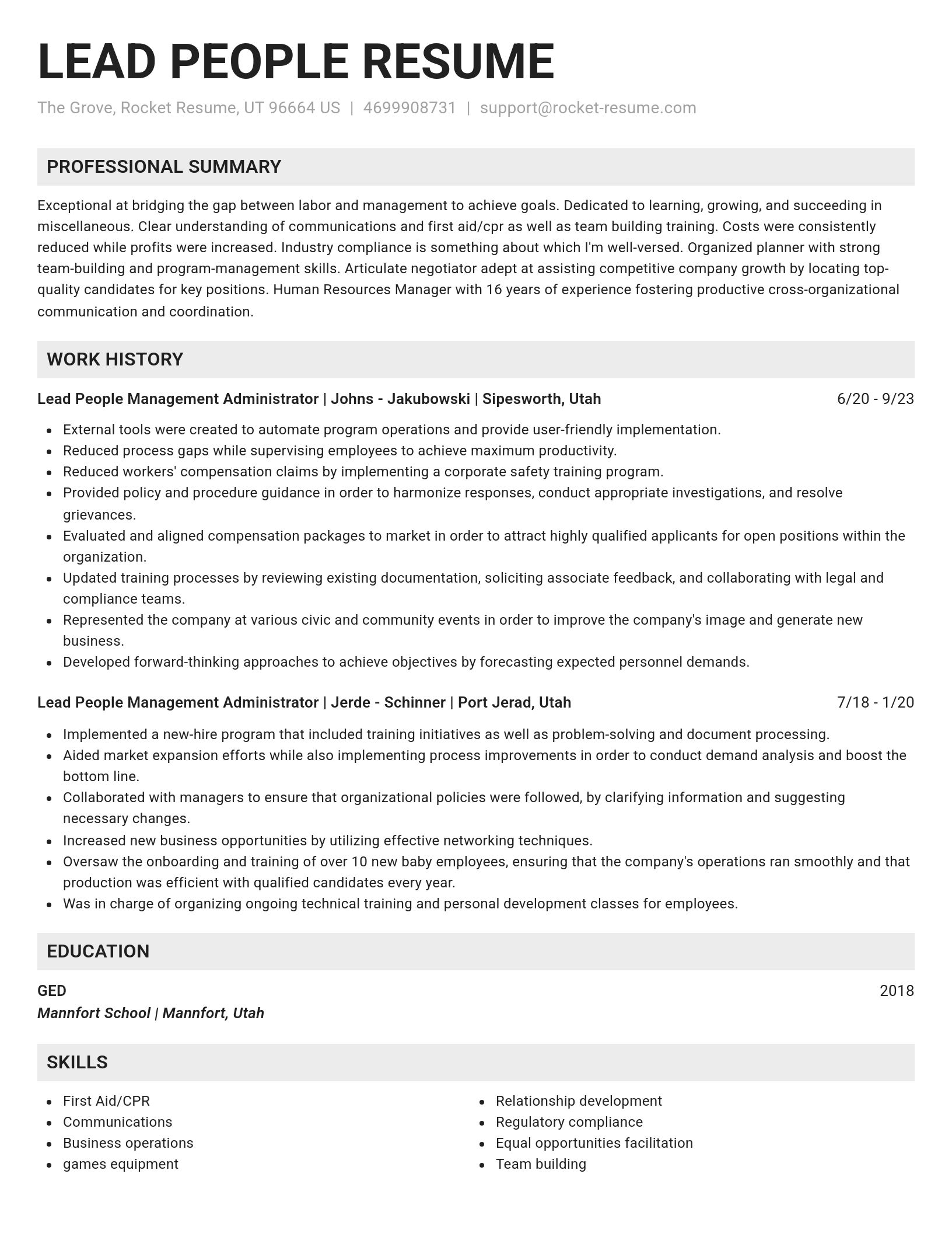 Genius resume template