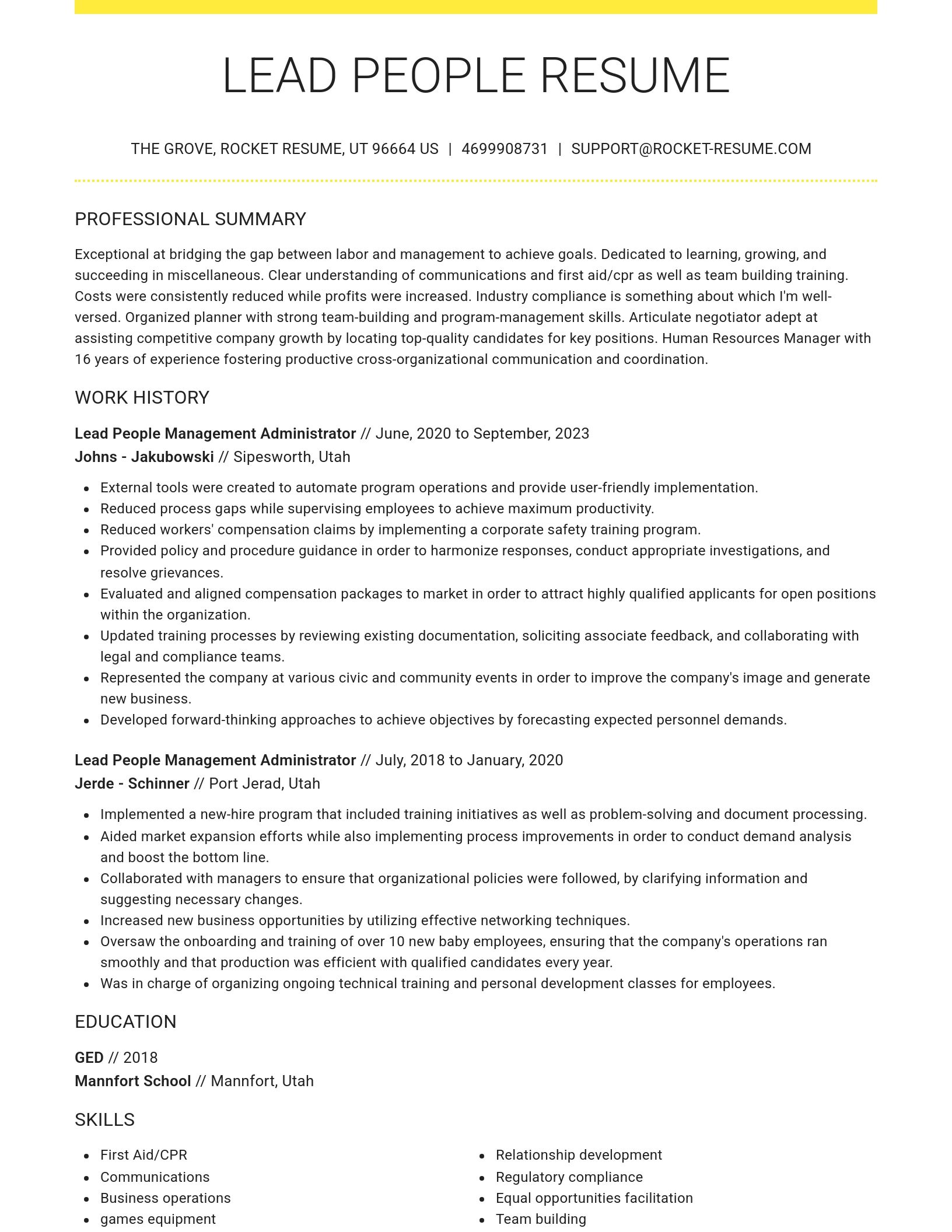 Grand resume template