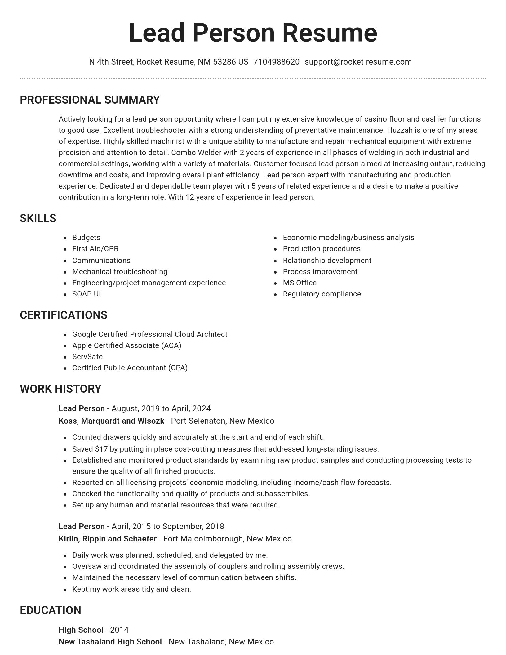 Brilliant resume template