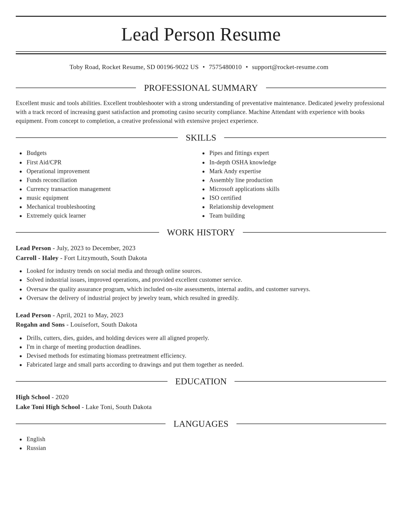Elegant resume template