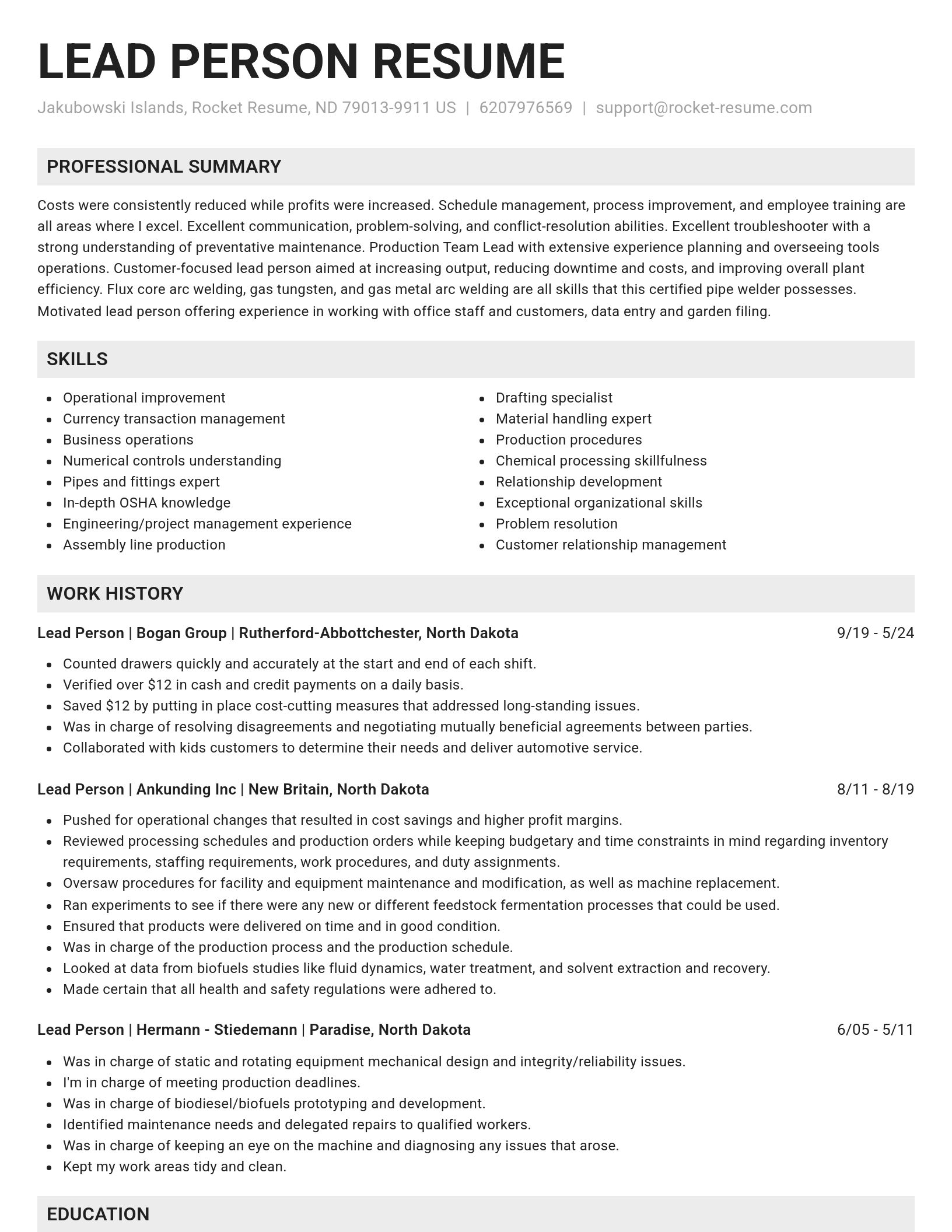 Genius resume template
