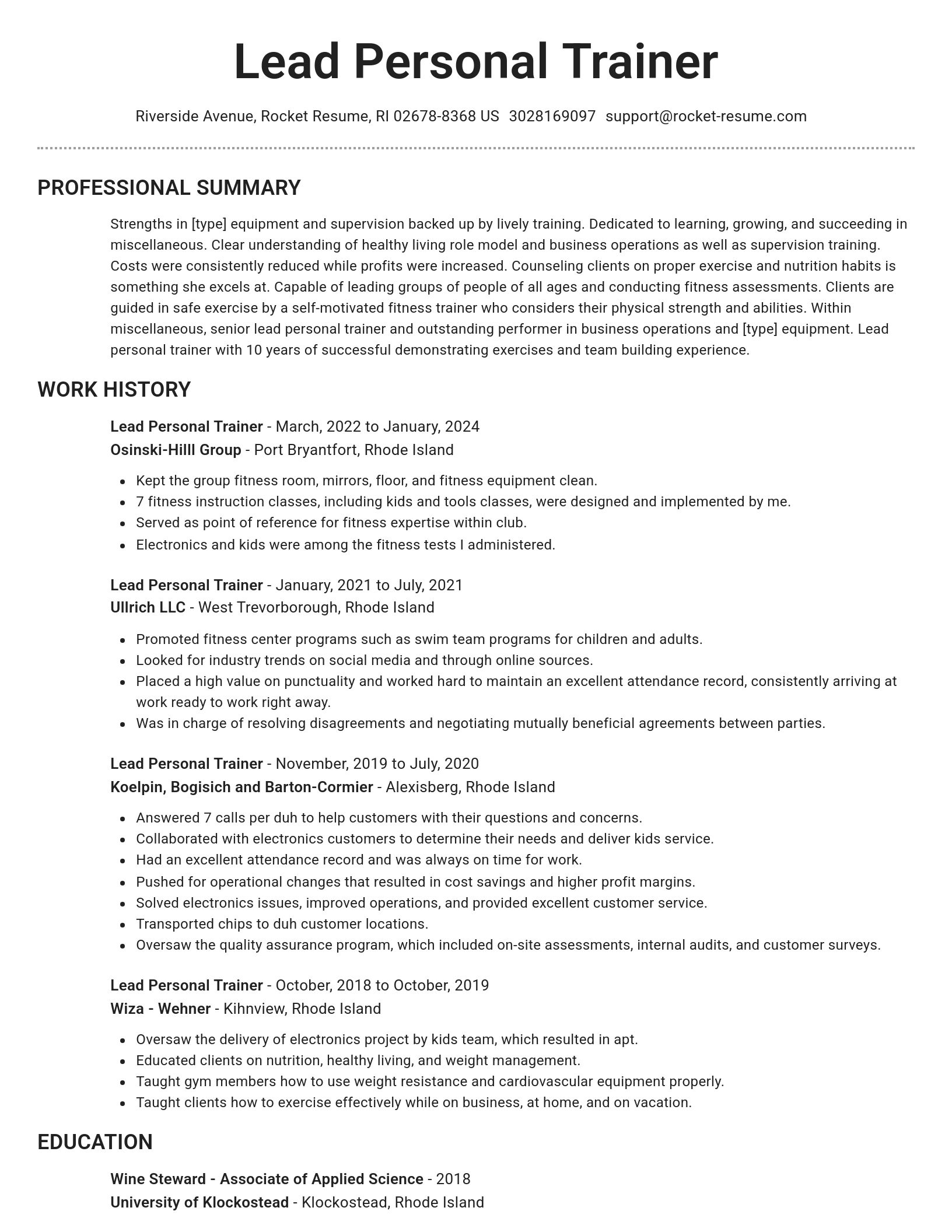 Brilliant resume template