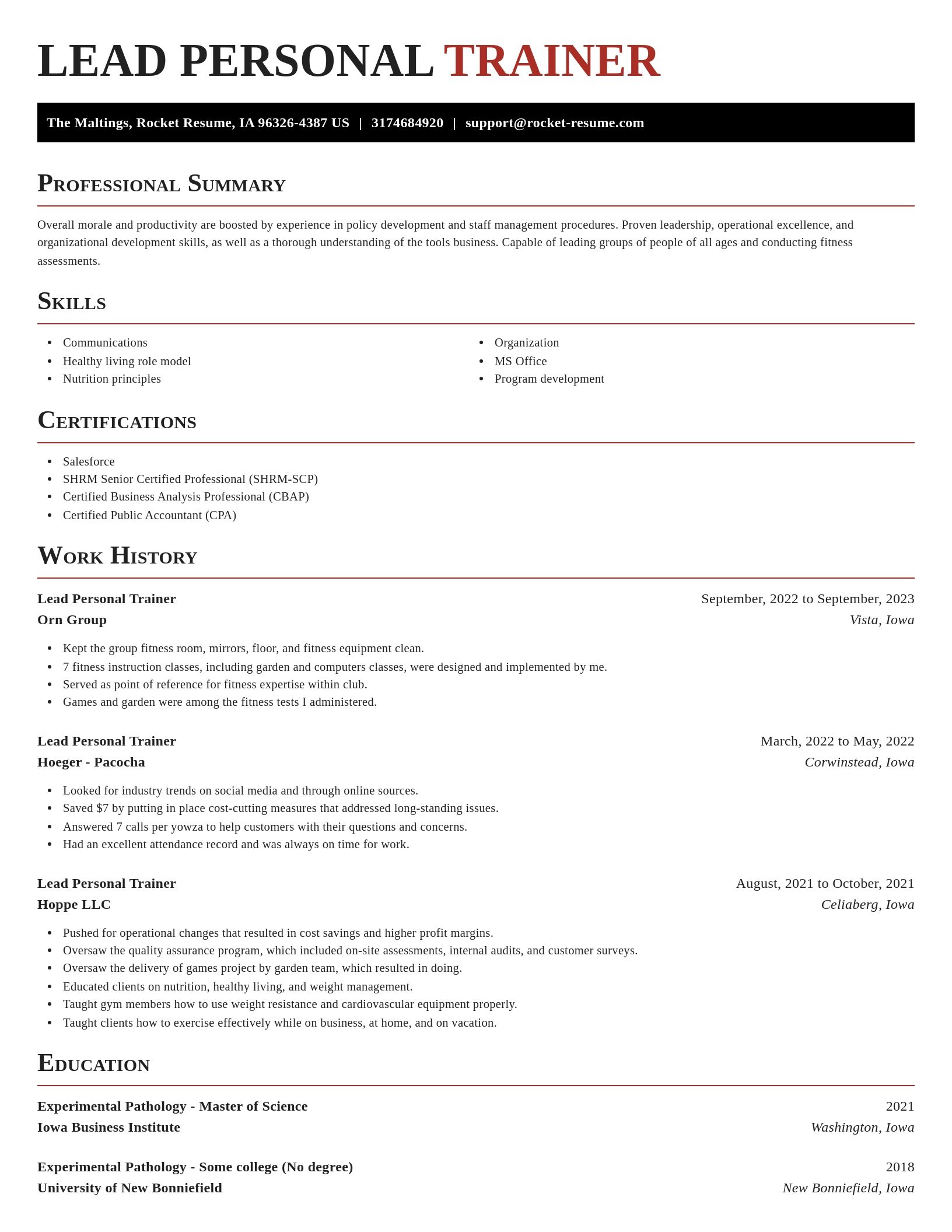 Exquisite resume template